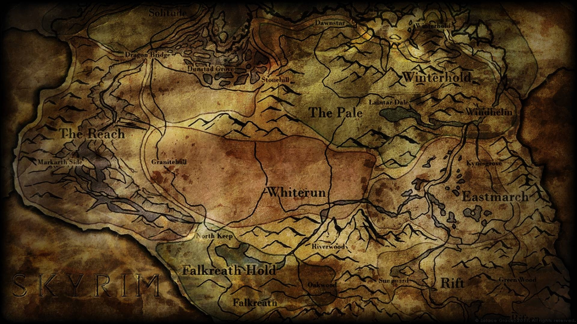 1920x1080 Skyrim Map 25 Different Maps of Skyrim to Map Out Your Journey, Desktop