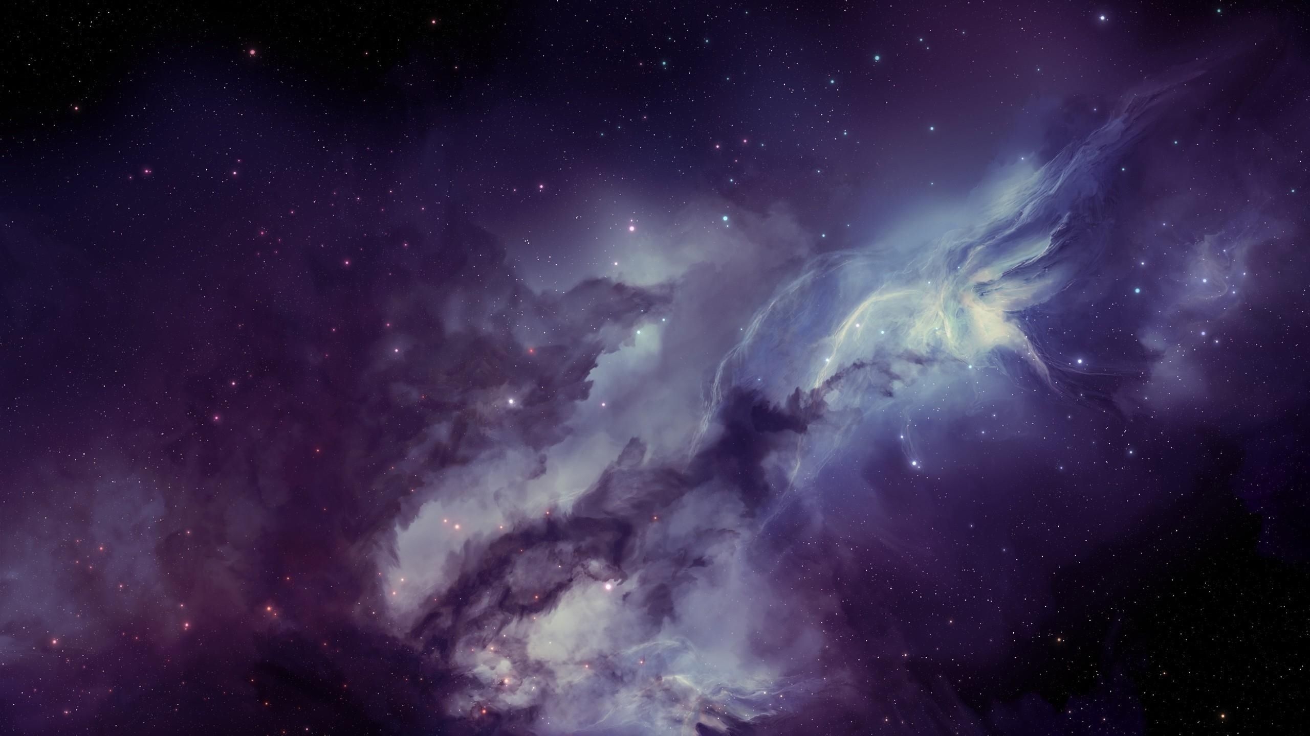 2560x1440 Download Wallpaper  Galaxy, Nebula, Blurring, Stars Mac iMac 27 HD Background. 배경화면, 배경, 표지, Desktop