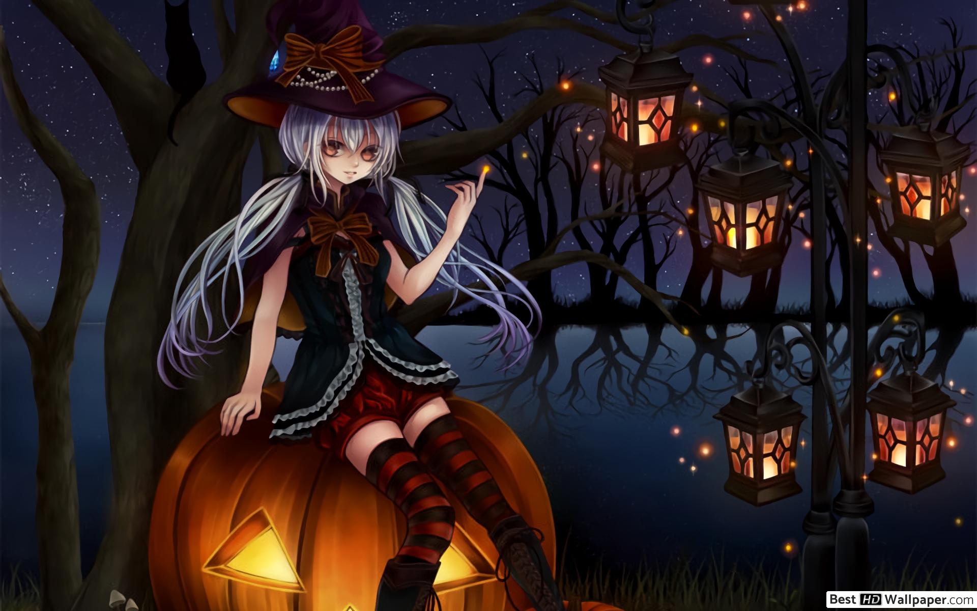 1920x1200 Halloween Anime Witch HD wallpaper download, Desktop