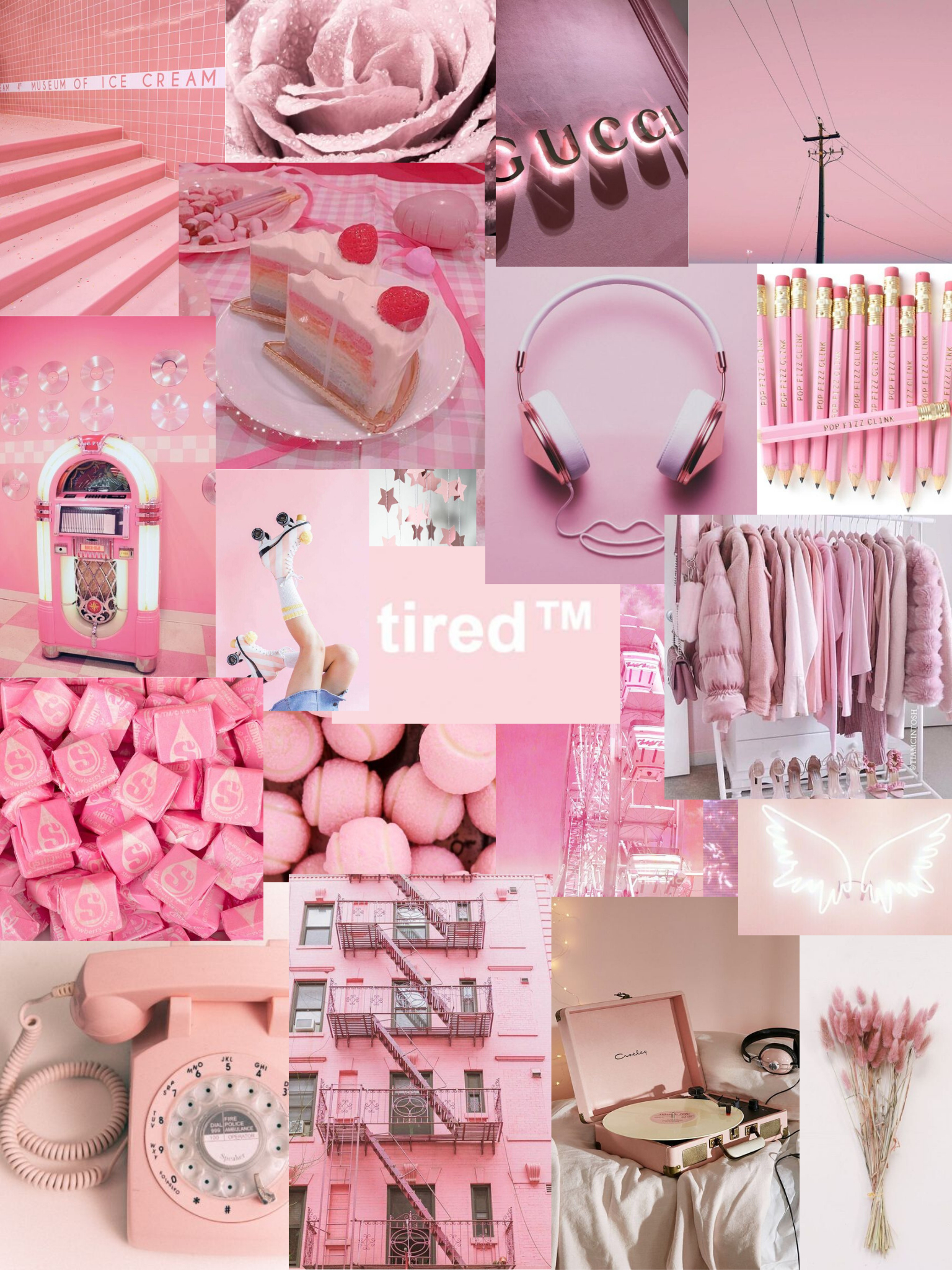 1540x2050 Aesthetic Pastel Pink iPad Wallpaper, Phone