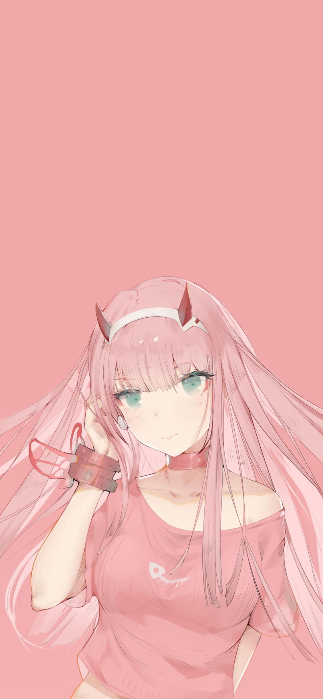 1130x2440 iPhone X()(OC:Dearpinkoni)Casual Zero Two #Music, Phone