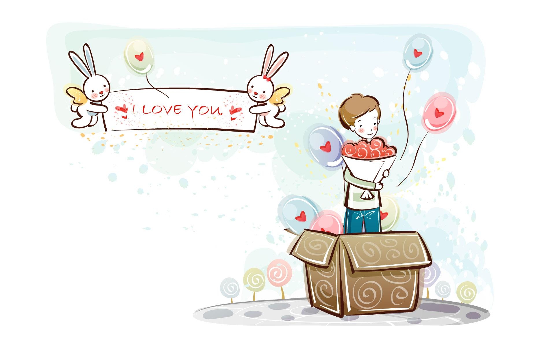 1920x1200 Free Love Cartoon Couple, Download Free Clip Art, Free Clip Art, Desktop