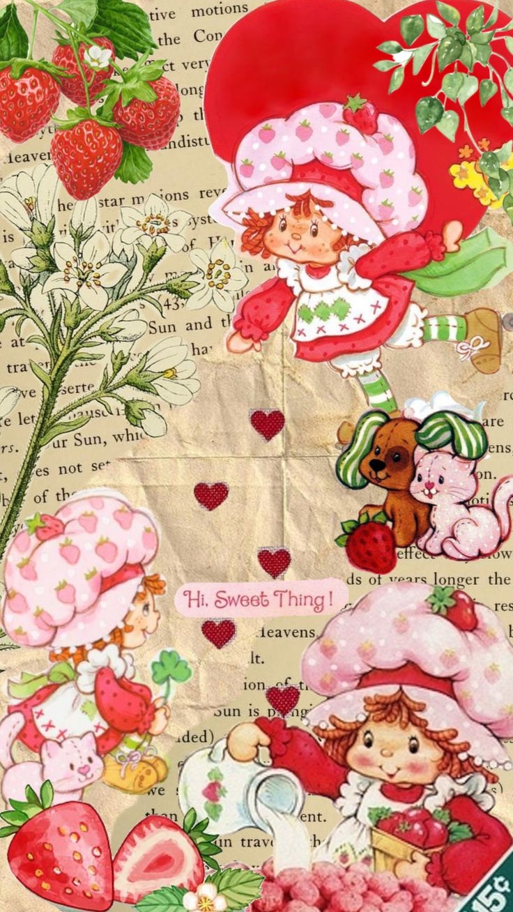 740x1310 Strawberry shortcake cartoon, Wallpaper, Phone