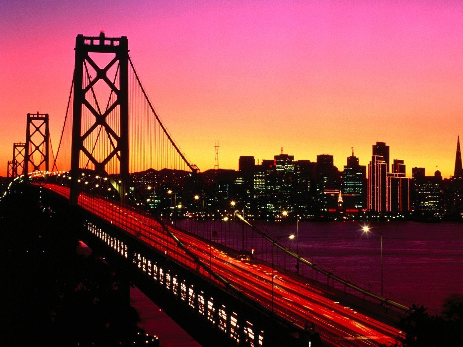 1600x1200 San Francisco Skyline Wallpaper Sunset Picture In San Francisco, Desktop