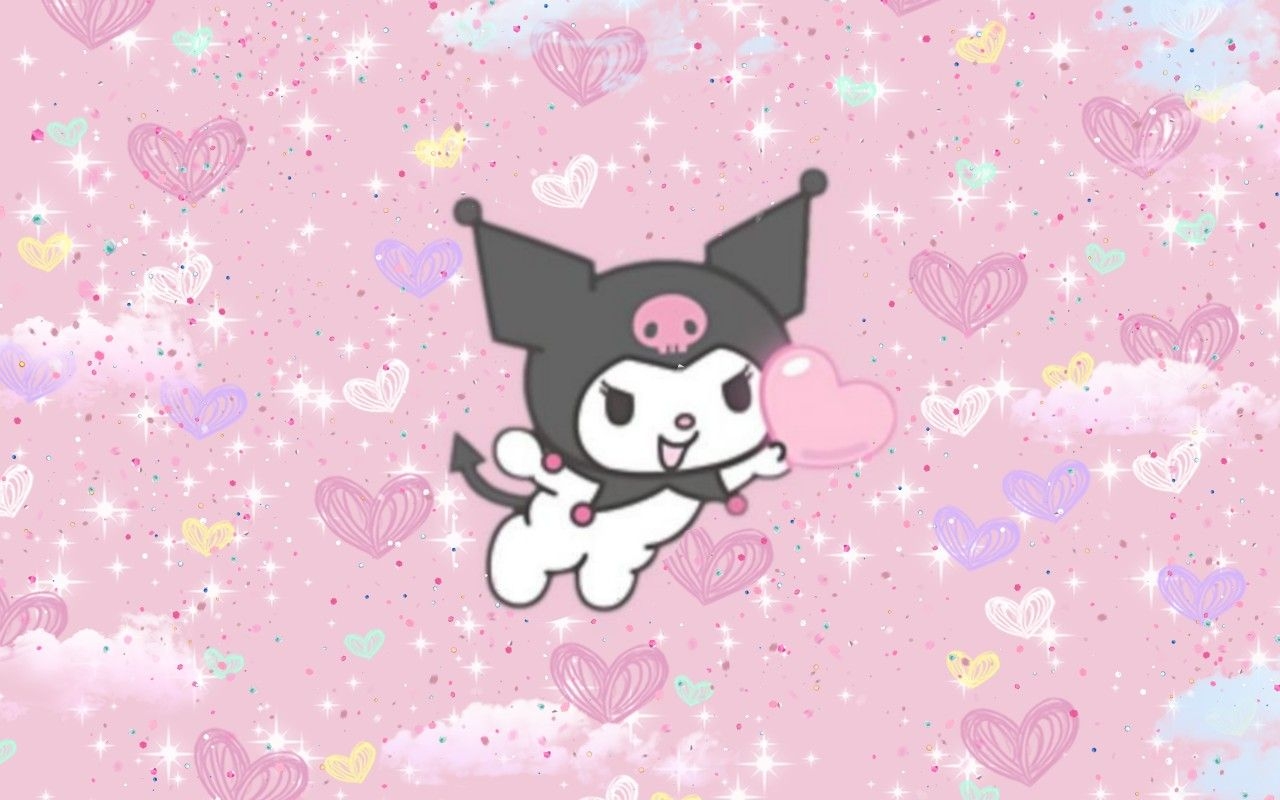 1280x800 Sanrio Kuromi Cute Pink Aesthetic Desktop Pc Wallpaper. Cute Laptop Wallpaper, Hello Kitty Wallpaper, Cute Desktop Wallpaper, Desktop