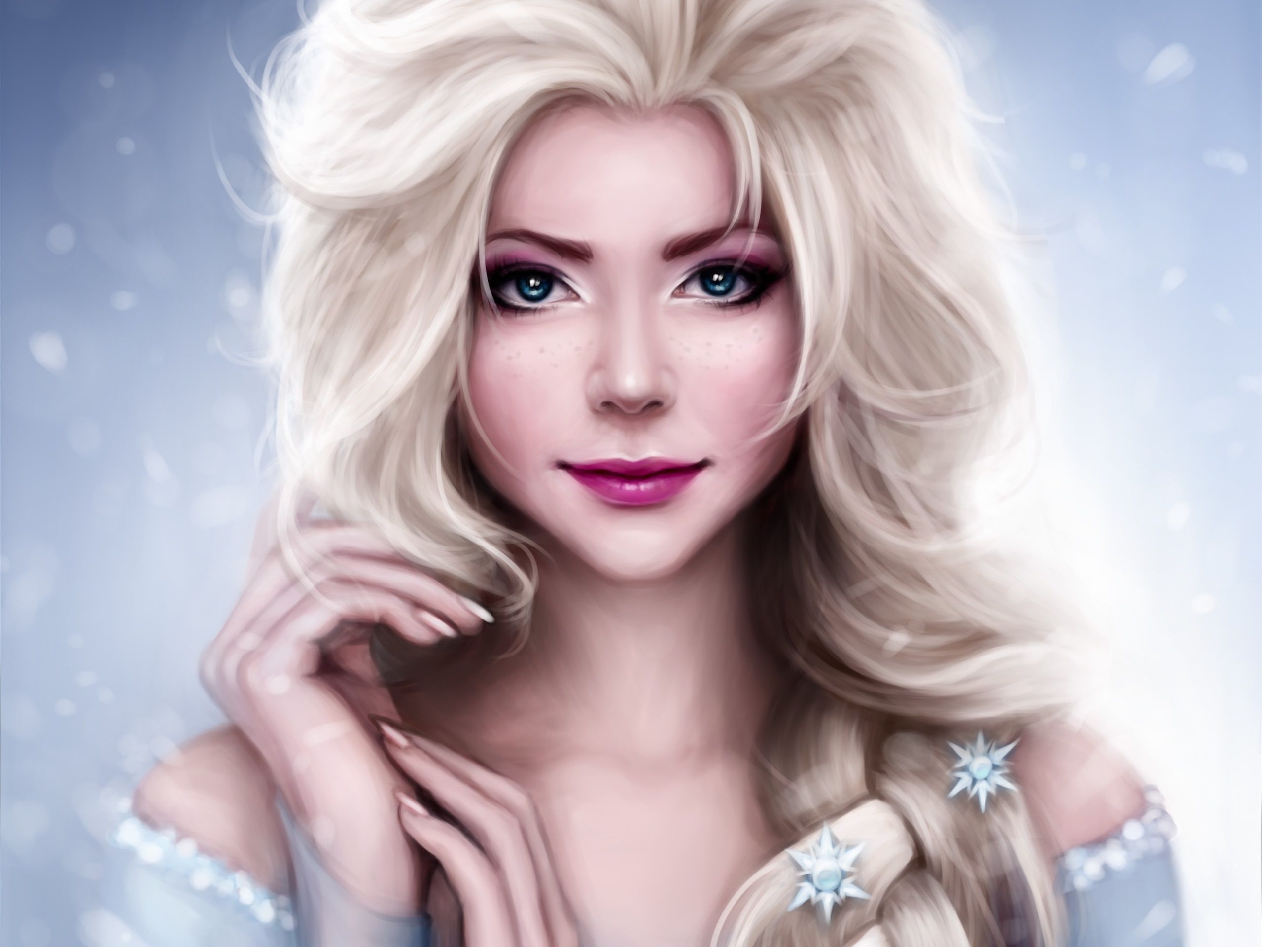 2560x1920 Wallpaper Beautiful princess, Frozen, Elsa, art drawing, Desktop