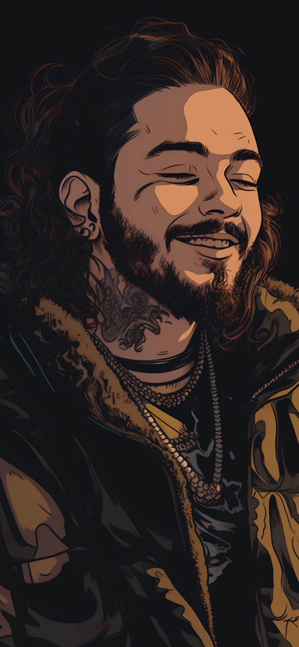 1190x2560 Post Malone Black Wallpaper Malone Wallpaper for iPhone, Phone