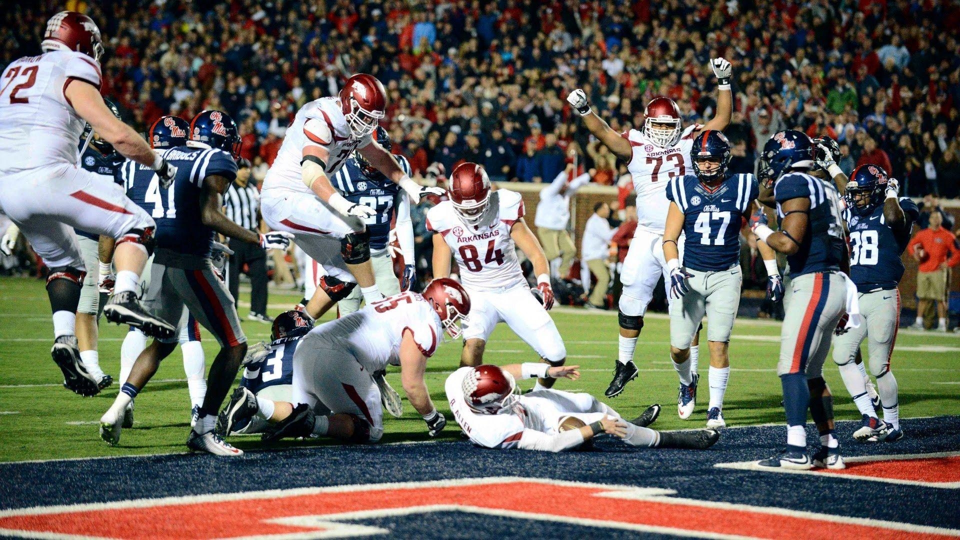 1920x1080 Arkansas Uses Lateral, 2 Point Conversion To Upset Ole Miss In OT, Desktop