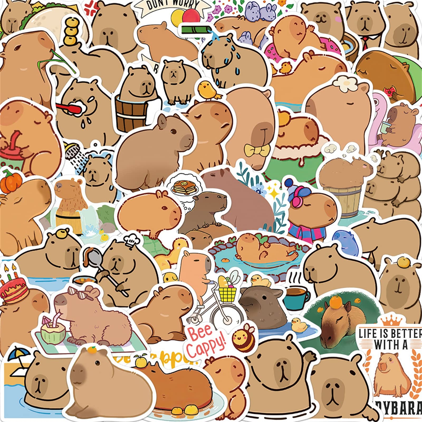 1600x1600 Glueewee Funny Capybara Gifts Stickers, Phone