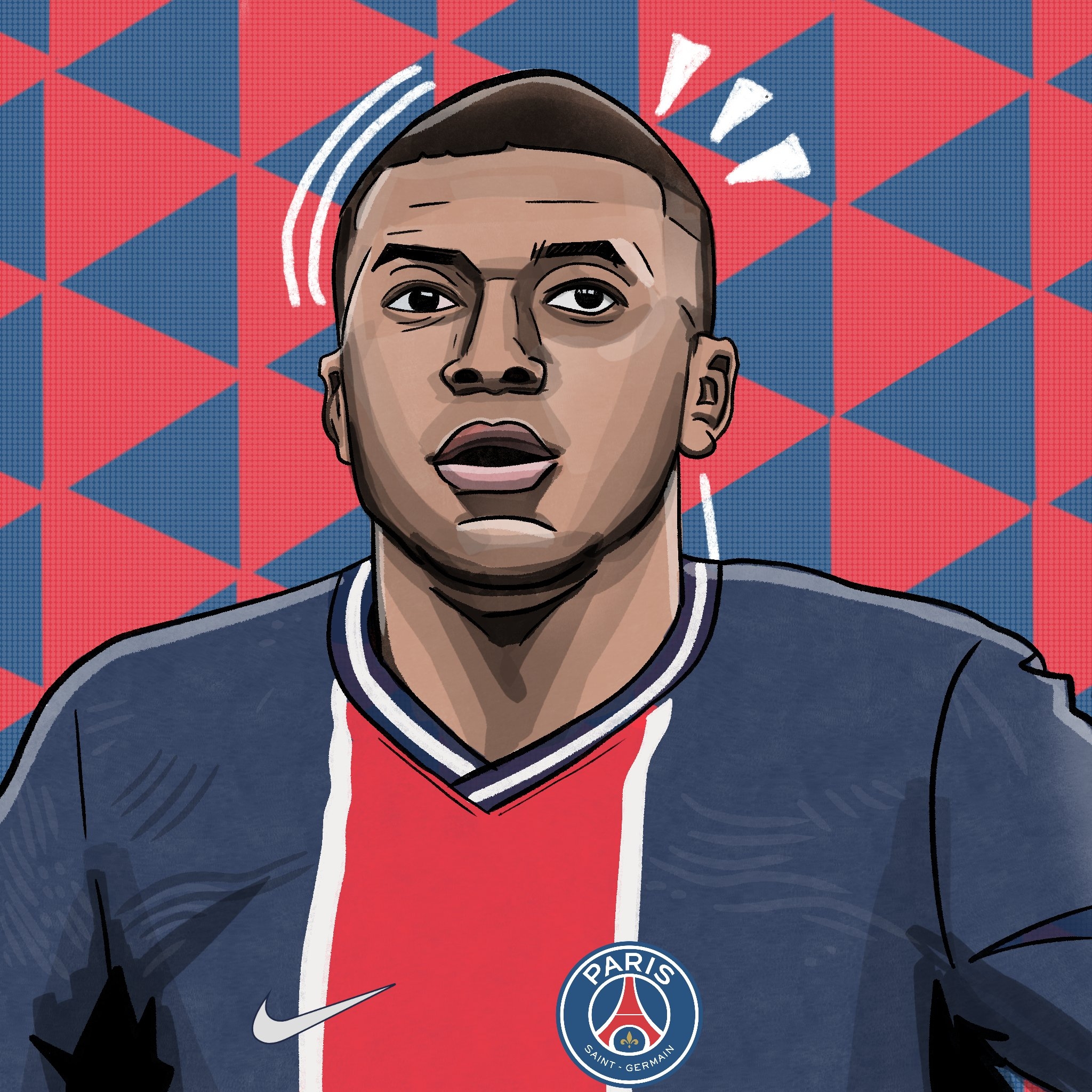 2050x2050 Kylian Mbappe 2021 Wallpaper HD, Phone