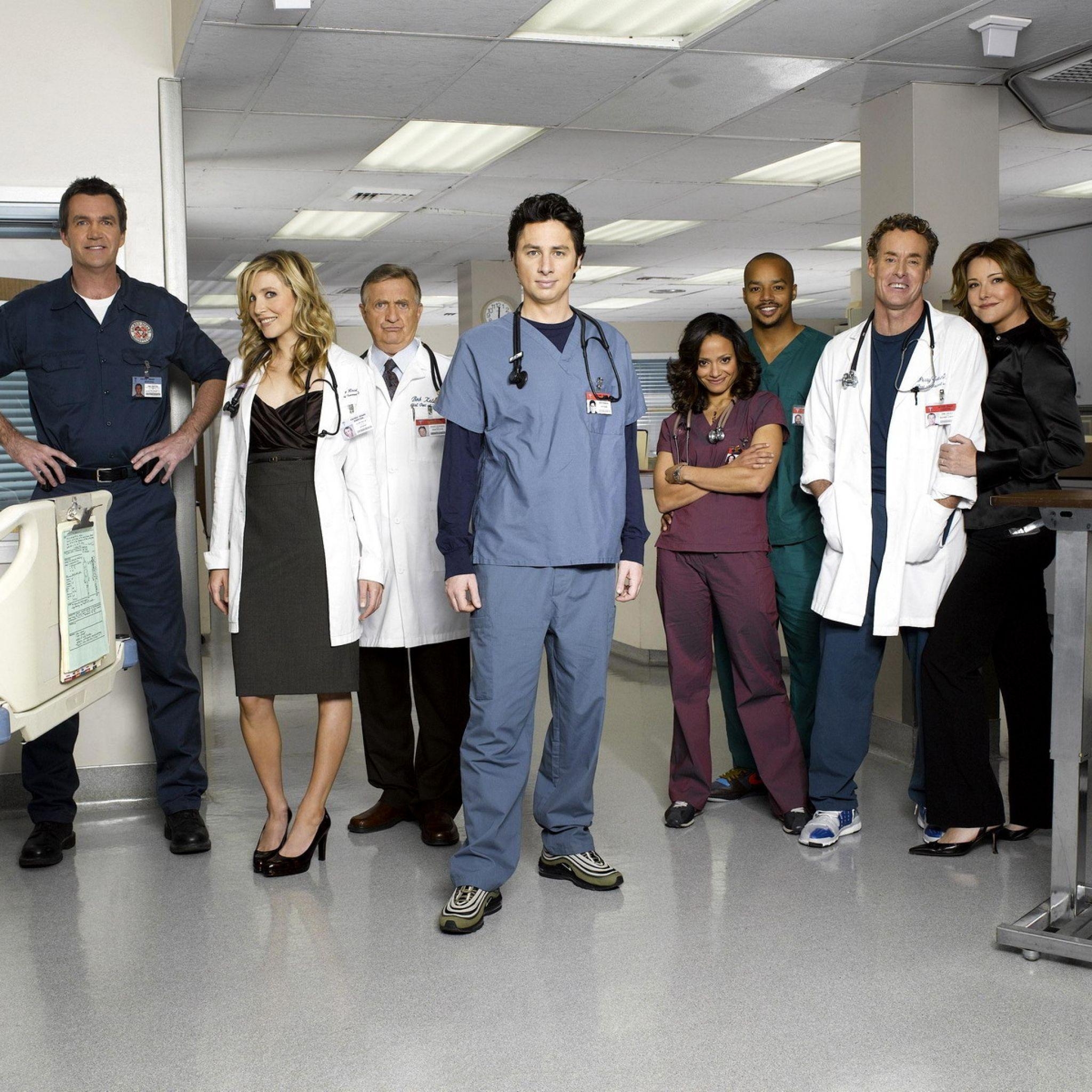 2050x2050 Download Wallpaper  Scrubs, Tv show, Actors, Doctors, Phone