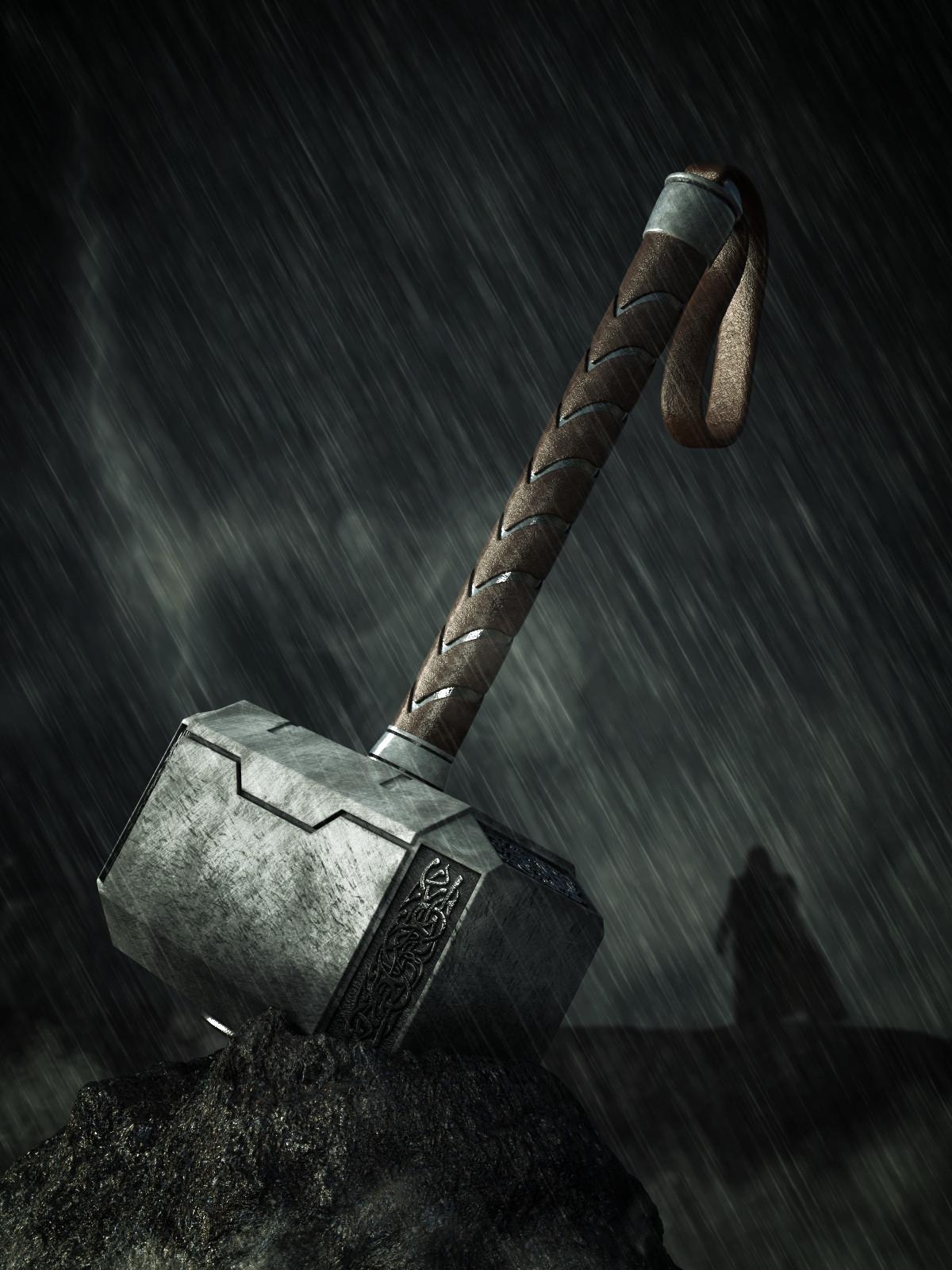 1200x1600 Thor Hammer Wallpaper HD Widescreen Labzada Wallpaper, Phone