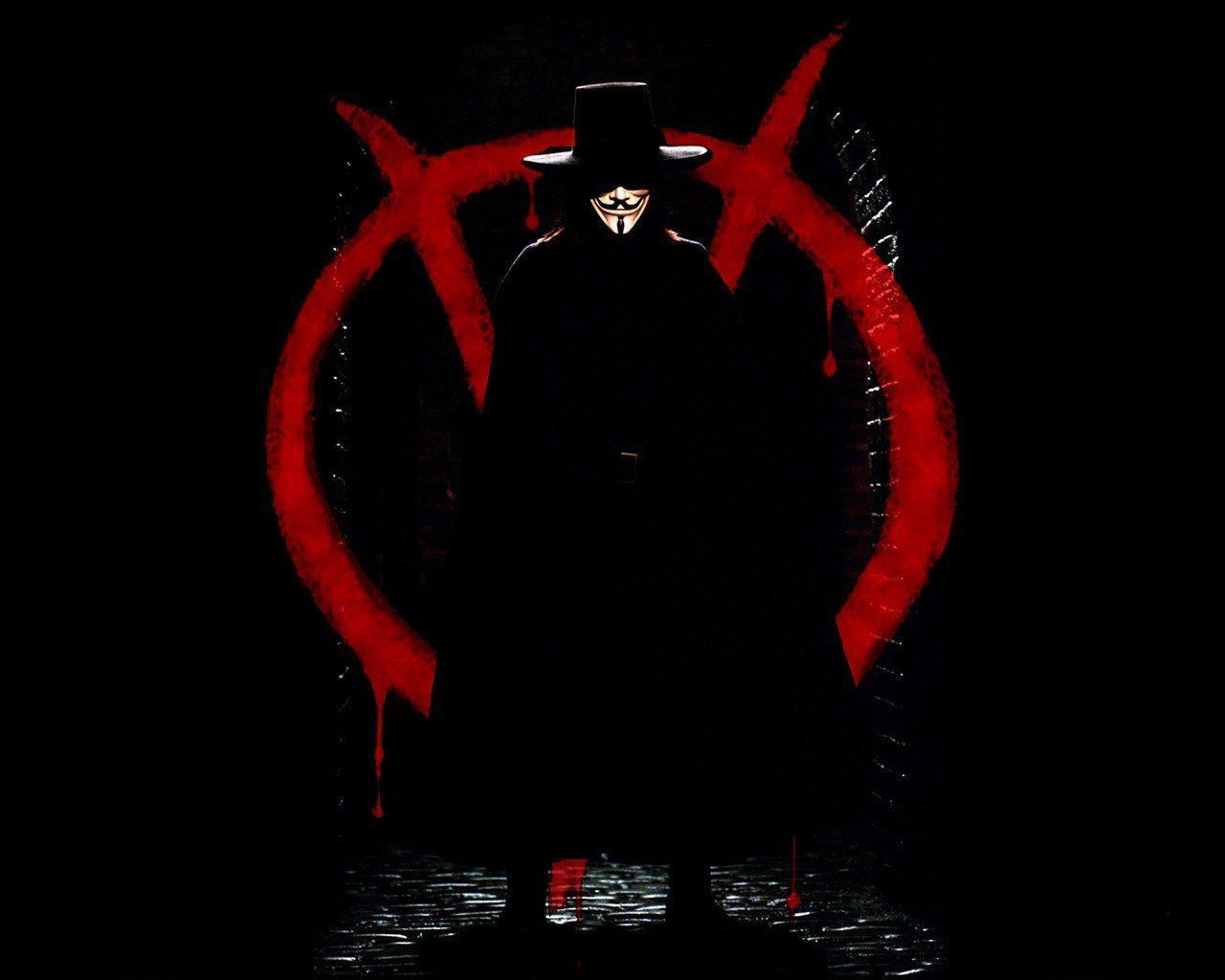 1280x1030 Guy Fawkes V For Vendetta Black Background, Desktop