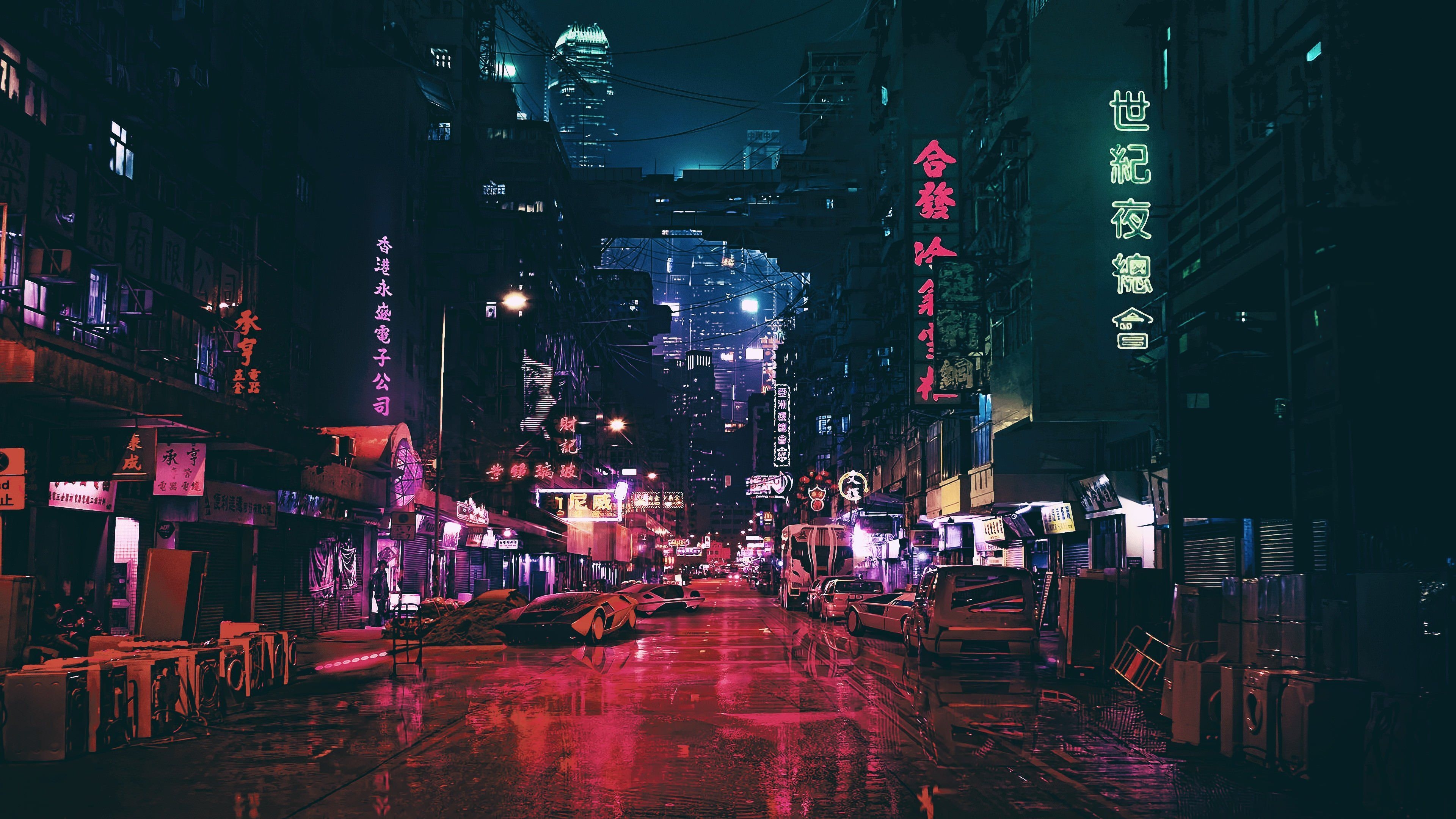 3840x2160 Cyber Punk 4K wallpaper. City wallpaper, Futuristic city, Cyberpunk city, Desktop