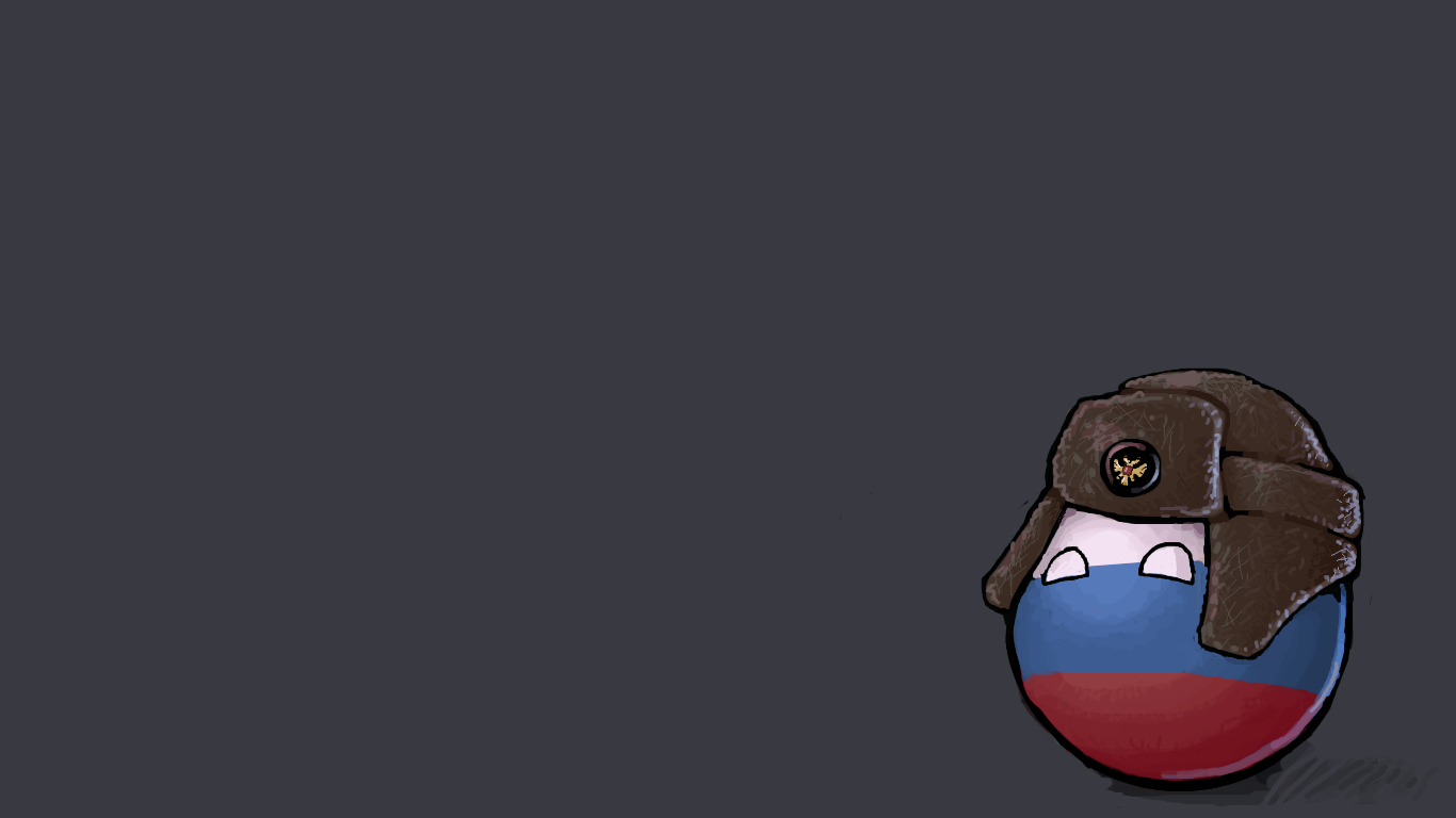 1370x770 Russia Ushanka Minimalism Countryballs Wallpaper:, Desktop