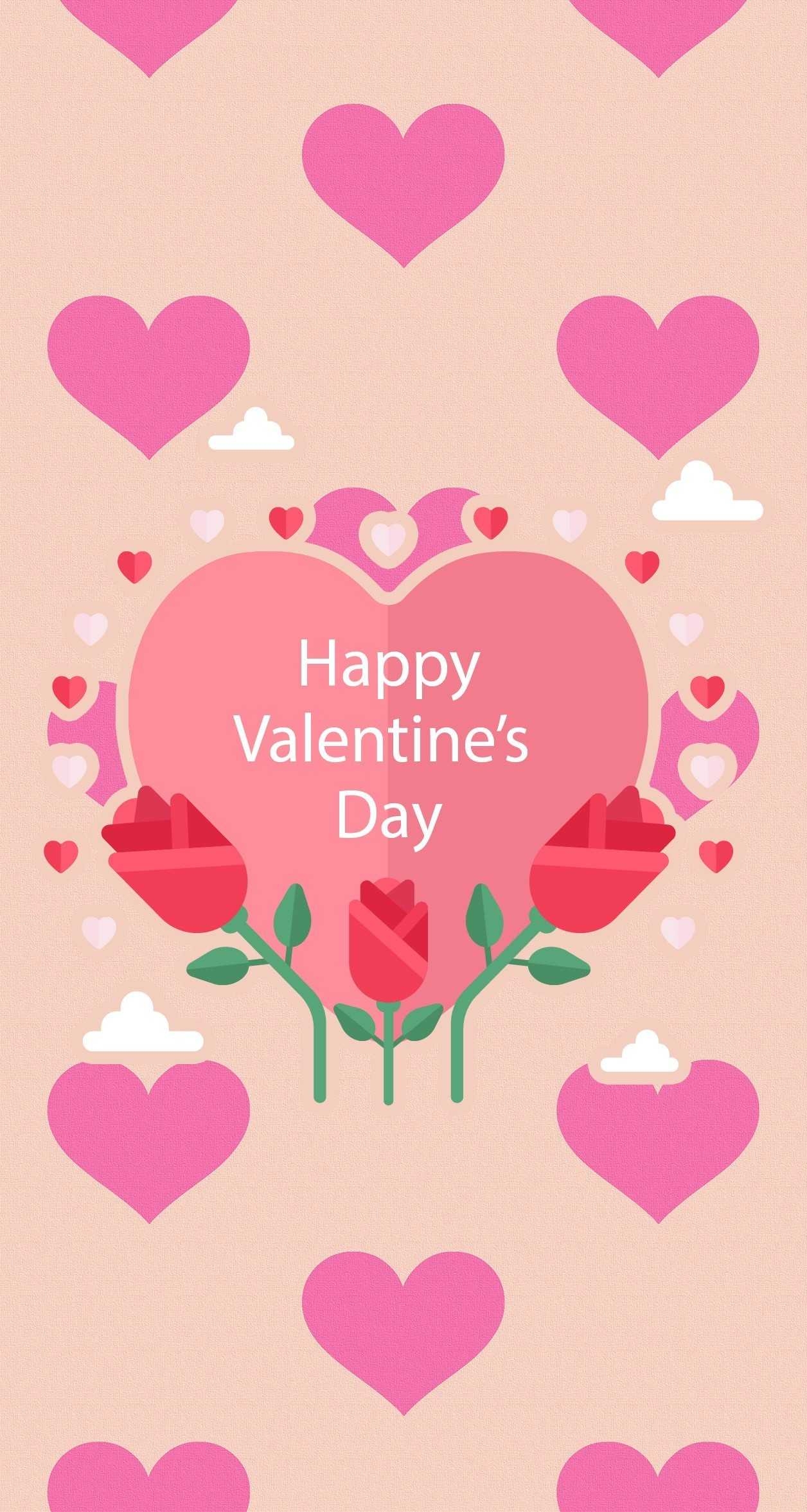 1260x2360 Cute Valentines Day Wallpaper, Phone