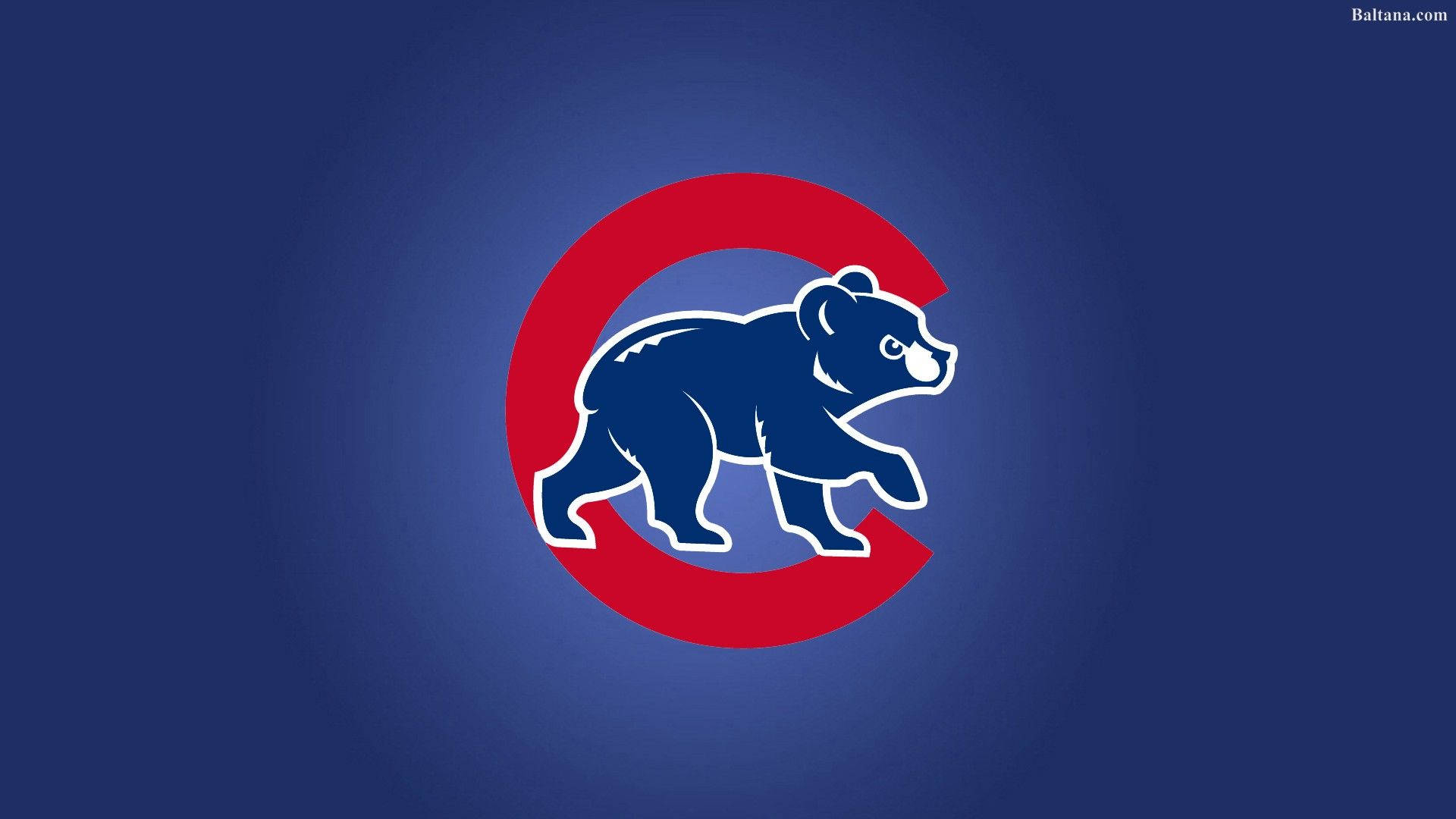 1920x1080 Download Chicago Cubs Logo On Gradient Blue Wallpaper, Desktop