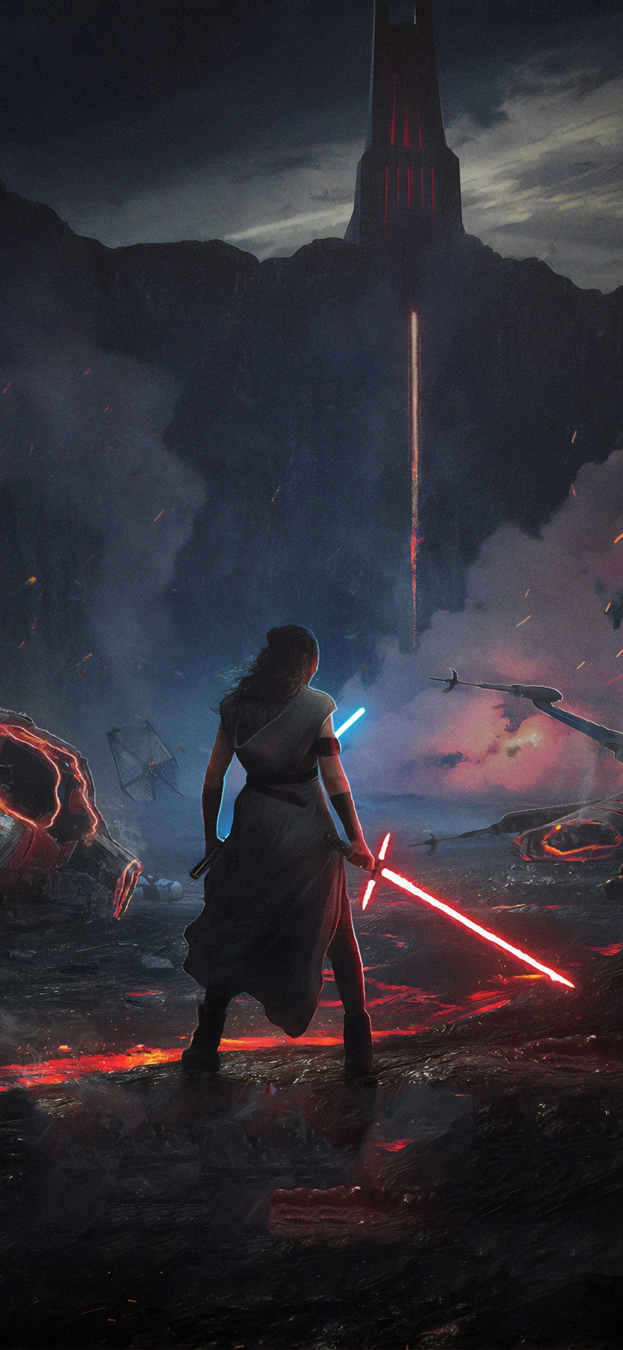 1250x2690 rey star wars the rise of skywalker 2019 new iPhone X Wallpaper Free Download, Phone