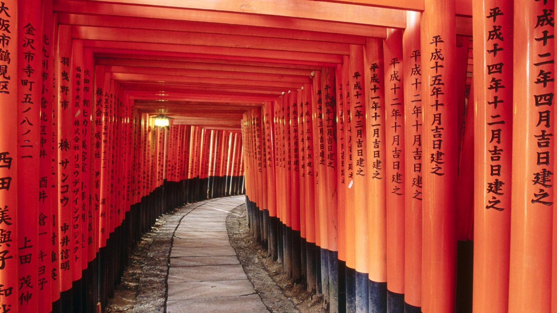 1920x1080 Torii Gates, Kyoto, Japan, Desktop