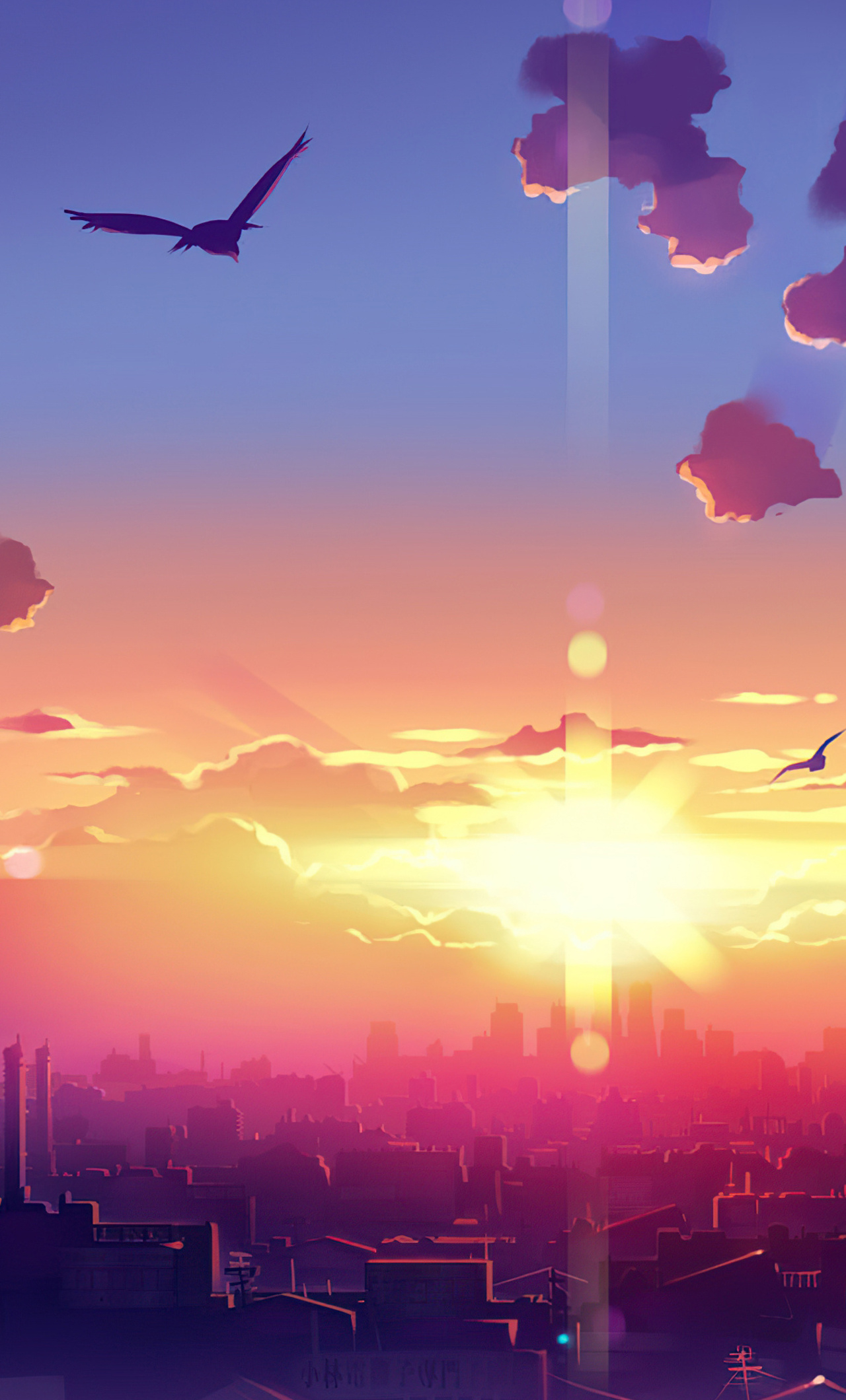 1280x2120 Anime Scenery Sunset 4k iPhone HD 4k Wallpaper, Image, Background, Photo and Picture, Phone