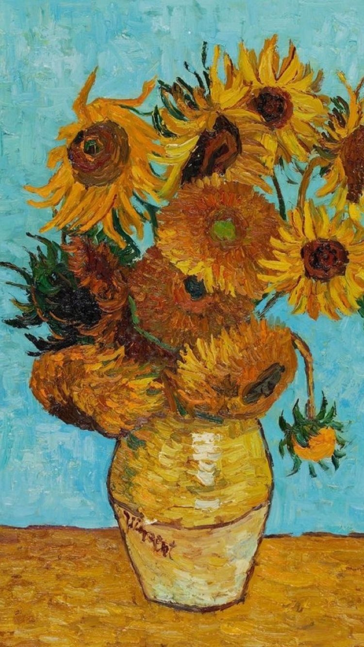 750x1340 Van Gogh Sunflowers iPhone Wallpaper, Phone