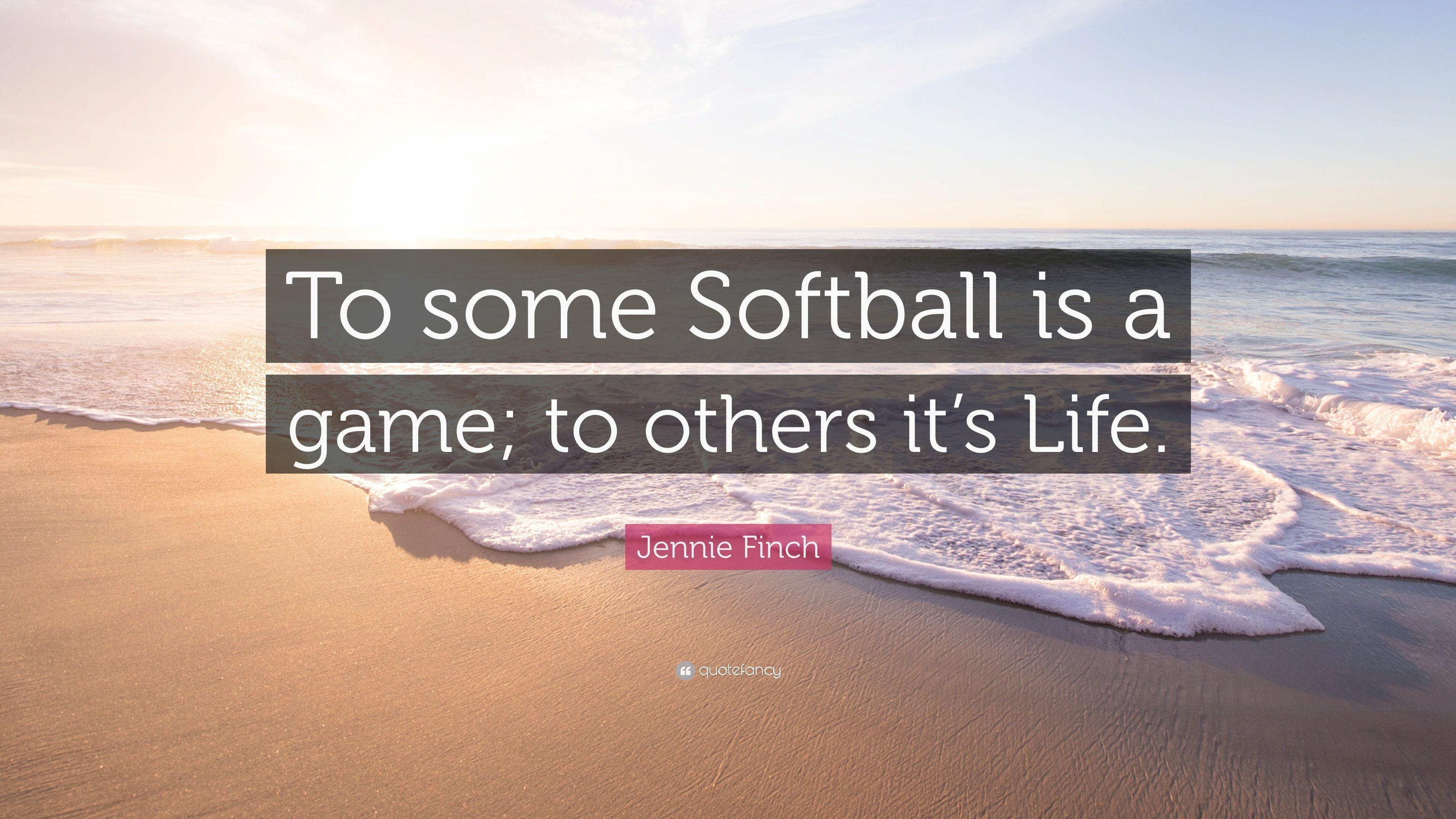 3840x2160 Jennie Finch Quote: “To some Softball is a game; to others it's, Desktop