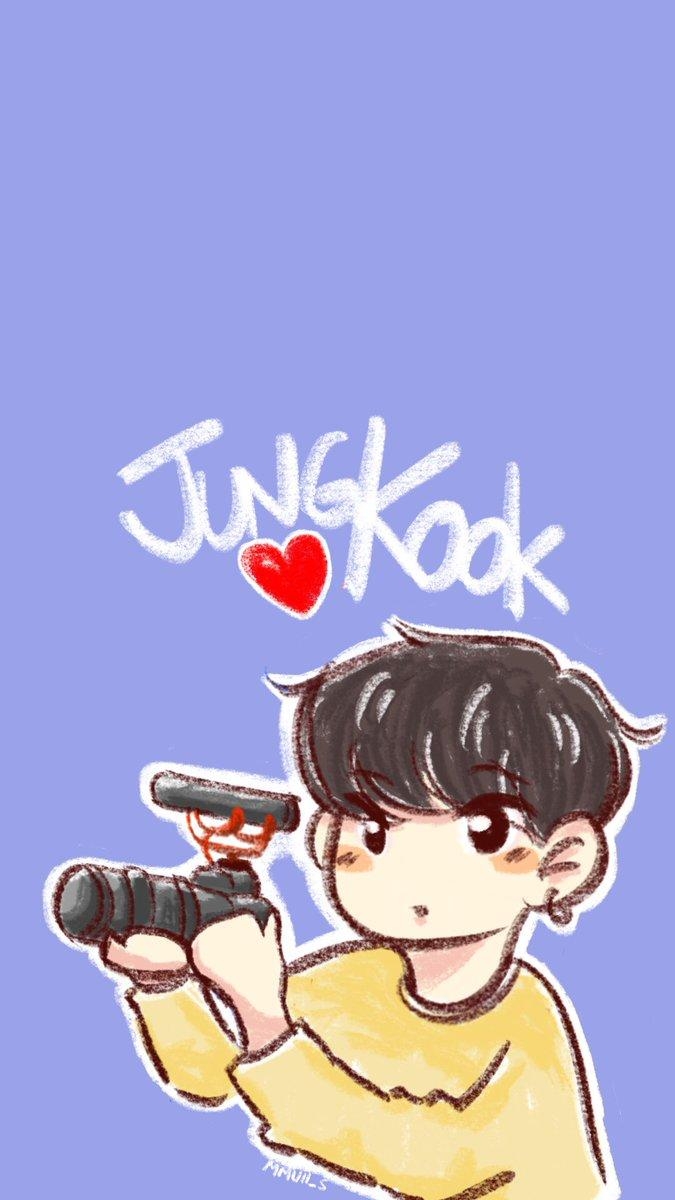 680x1200 Download Wallpaper Jungkook Cartoon HD, Phone