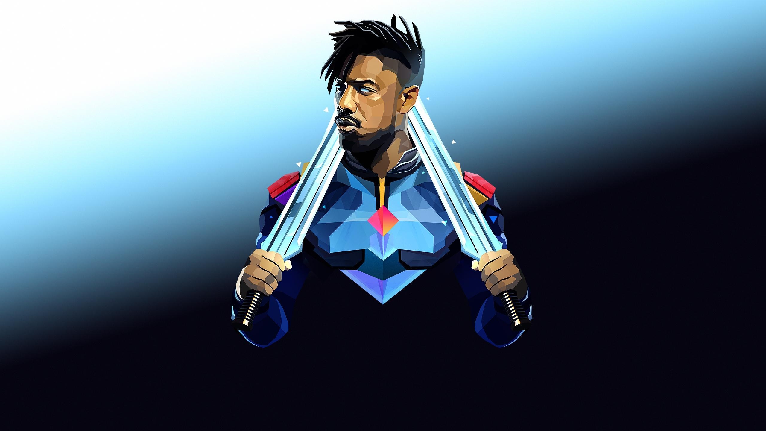 2560x1440 Black Panther (Marvel Comics), Chadwick Boseman, Erik, Desktop