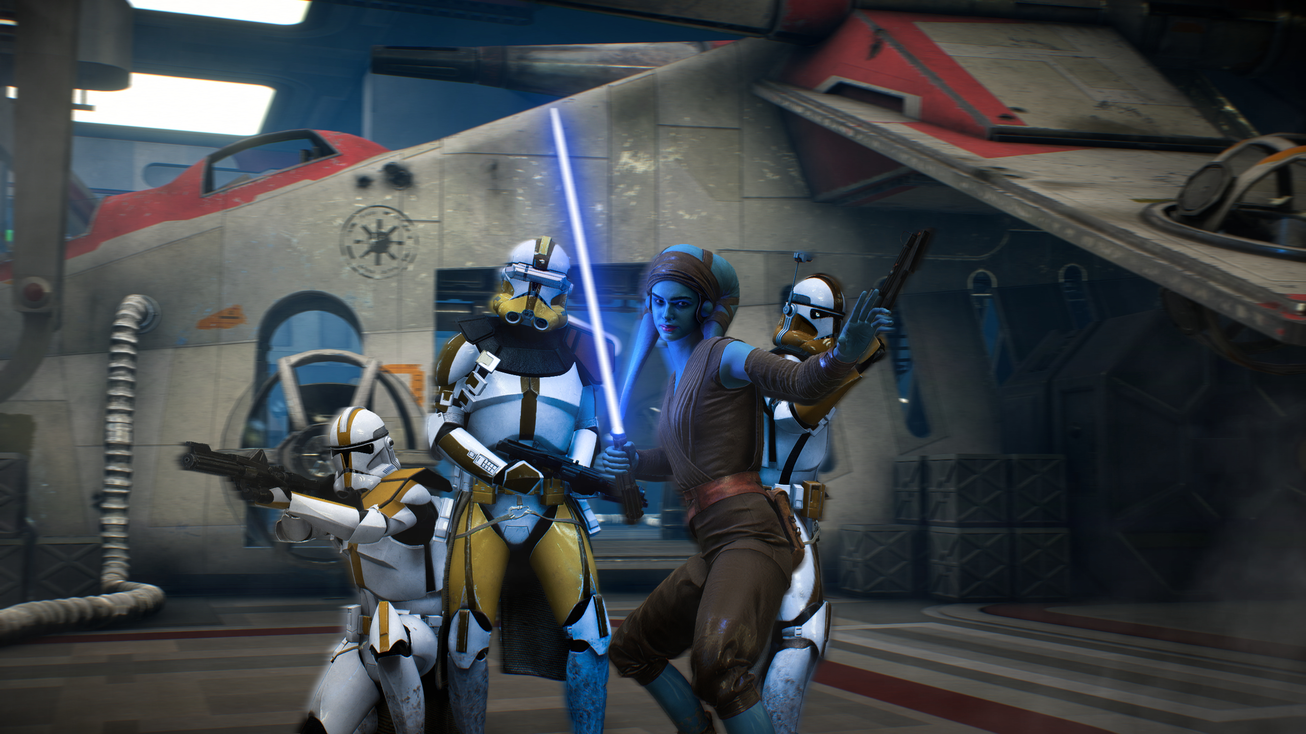 2560x1440 Aayla Secura and the 327th, Desktop