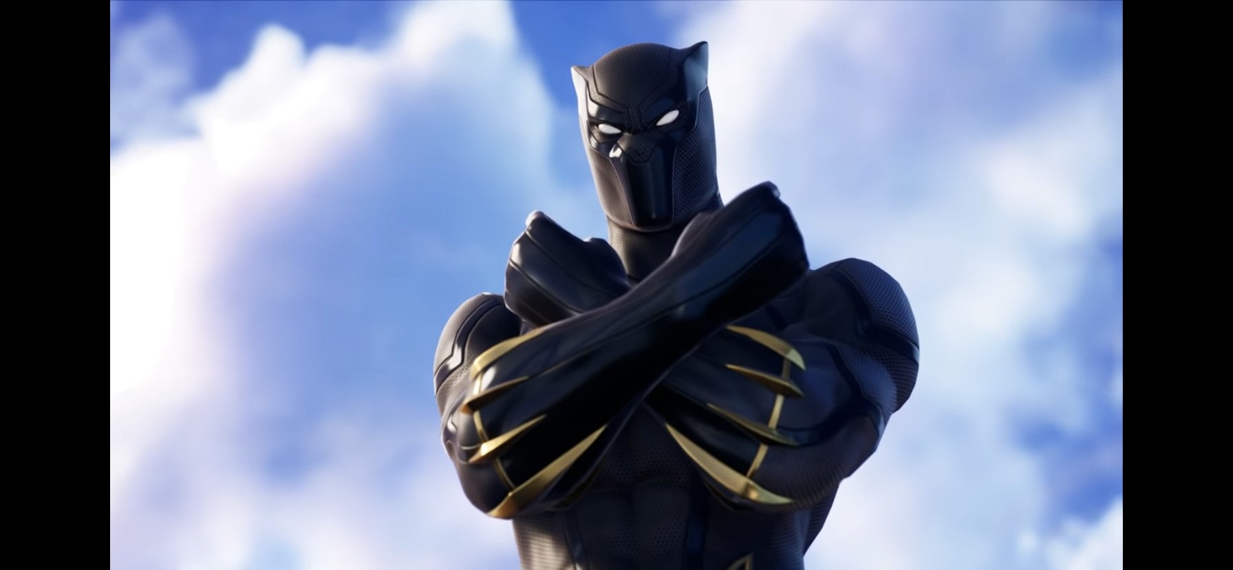 1800x830 Black Panther Fortnite wallpaper, Dual Screen