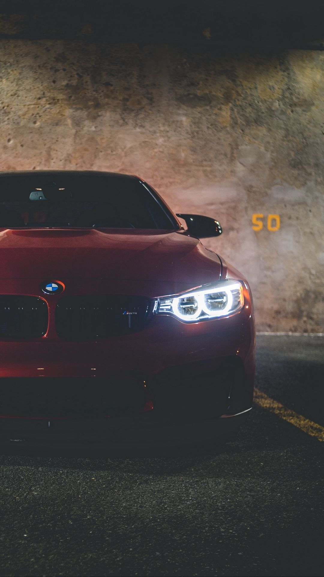 1080x1920 Wallpaper BMW 320i, Red Sports Car, Phone