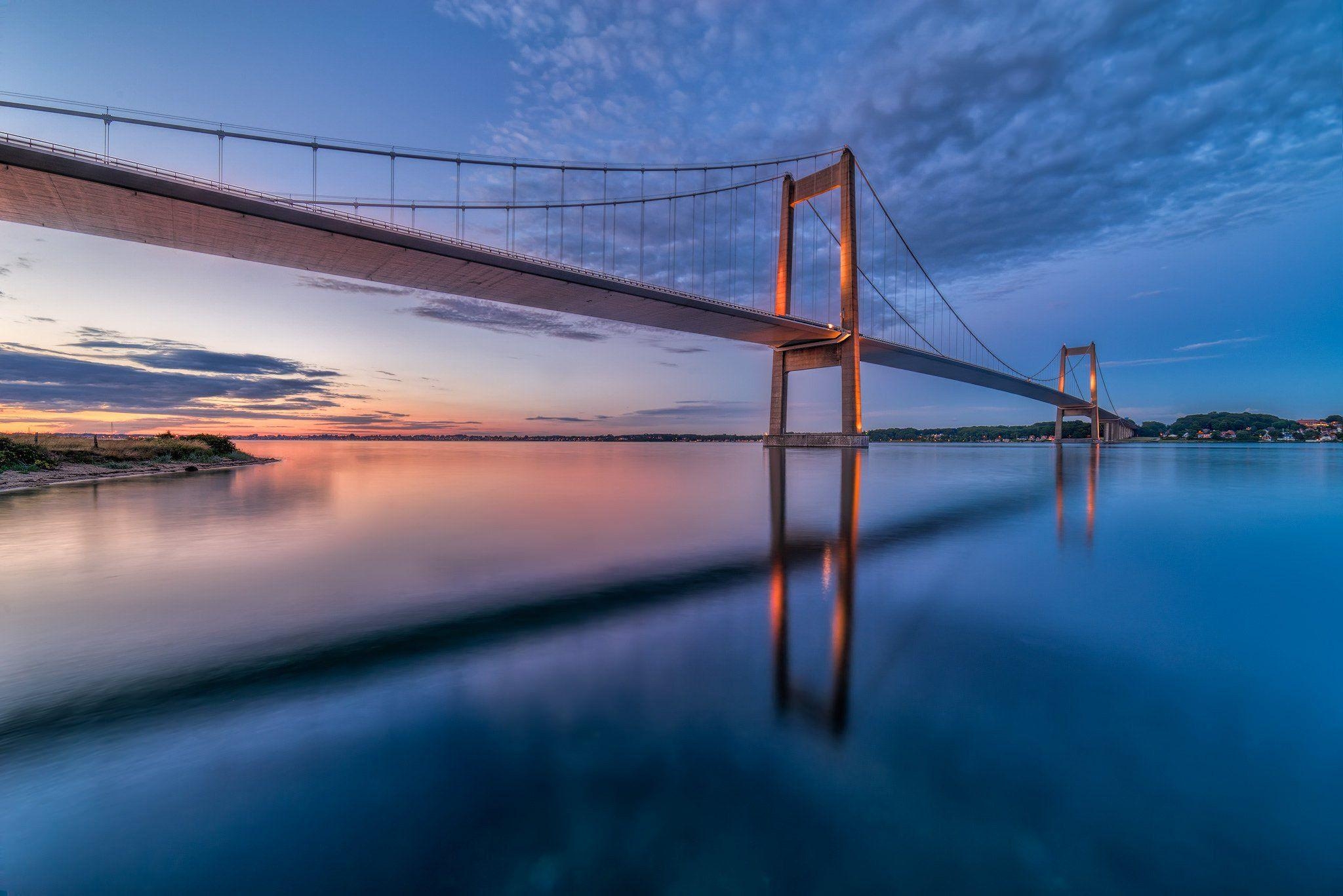 2050x1370 Little belt bridge hdr denmark wallpaperx1367, Desktop