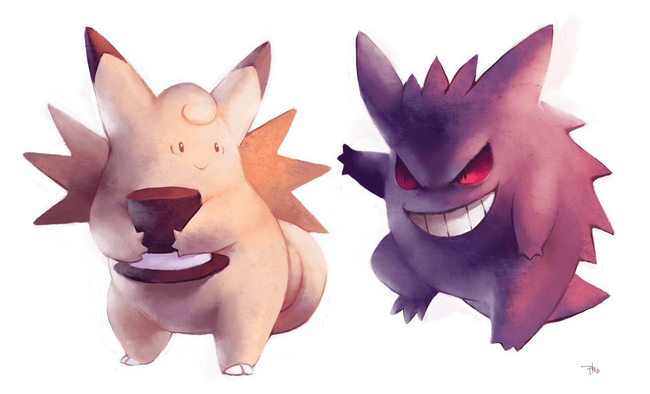 1280x780 Clefable and Gengar, Desktop