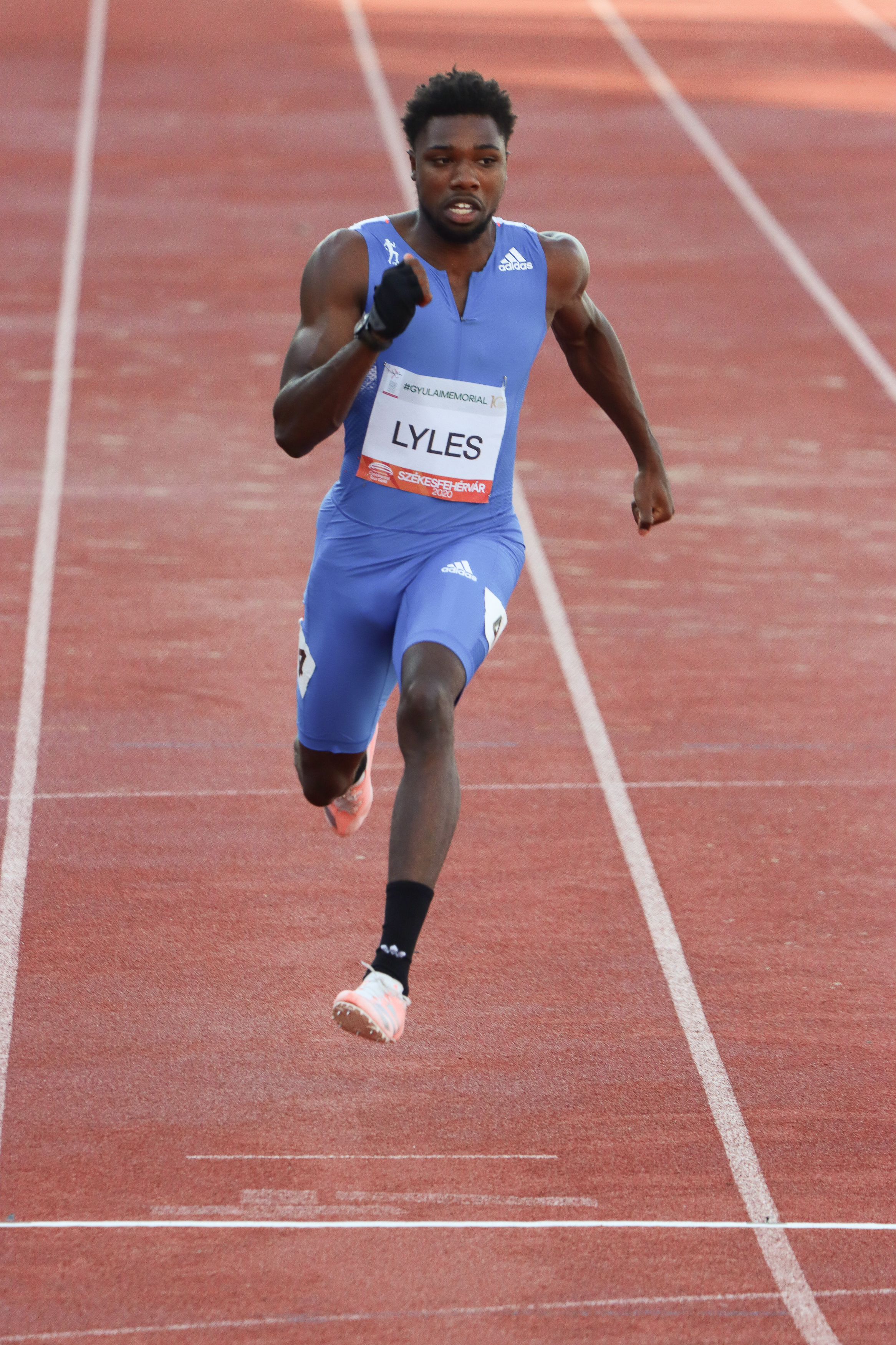 2340x3500 Noah Lyles in the 100m at the 2020 Gyulai Memorial in Szekesfehervar, Phone