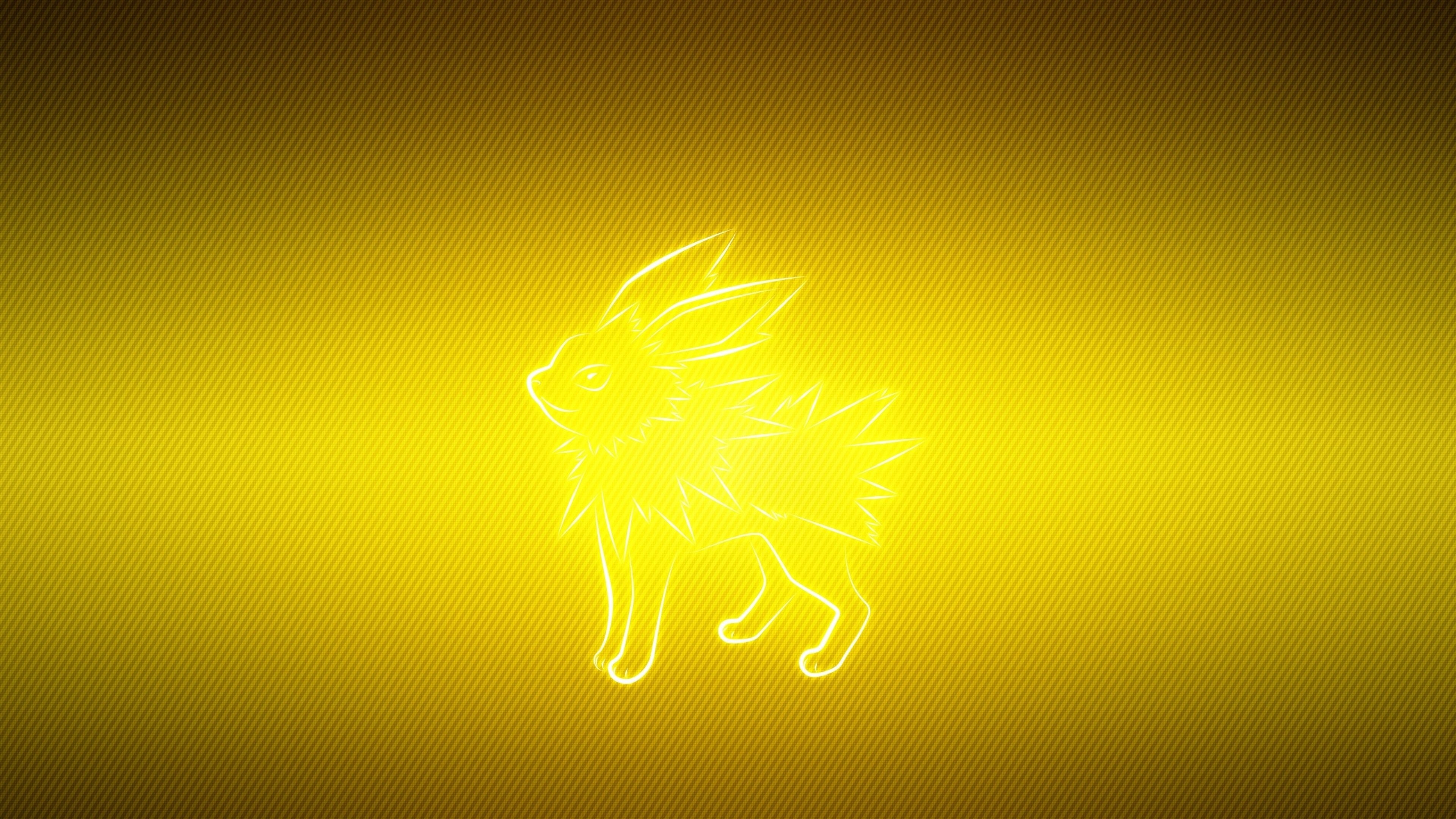 3840x2160 Download Wallpaper  Pokemon, Yellow, Black, Jolteon 4K, Desktop