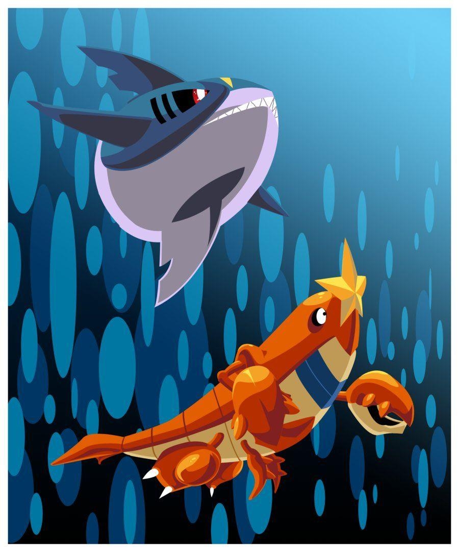 900x1090 COMBO: Sharpedo And Crawdaunt, Phone