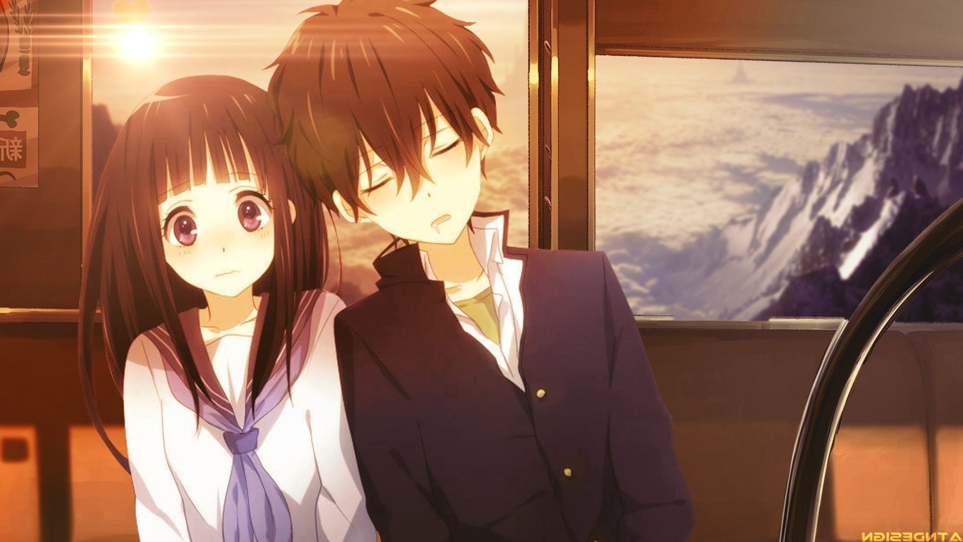 1920x1080 Cute Couple Anime Wallpaper, Desktop