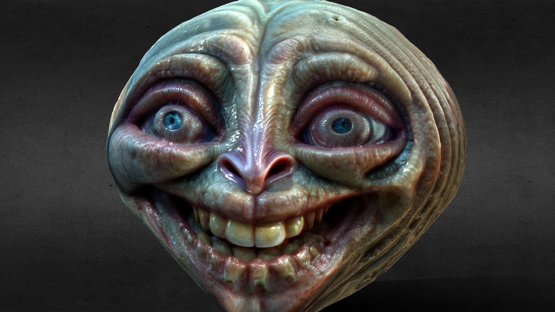 1920x1080 The Very Ugly Alien Trollface, Desktop