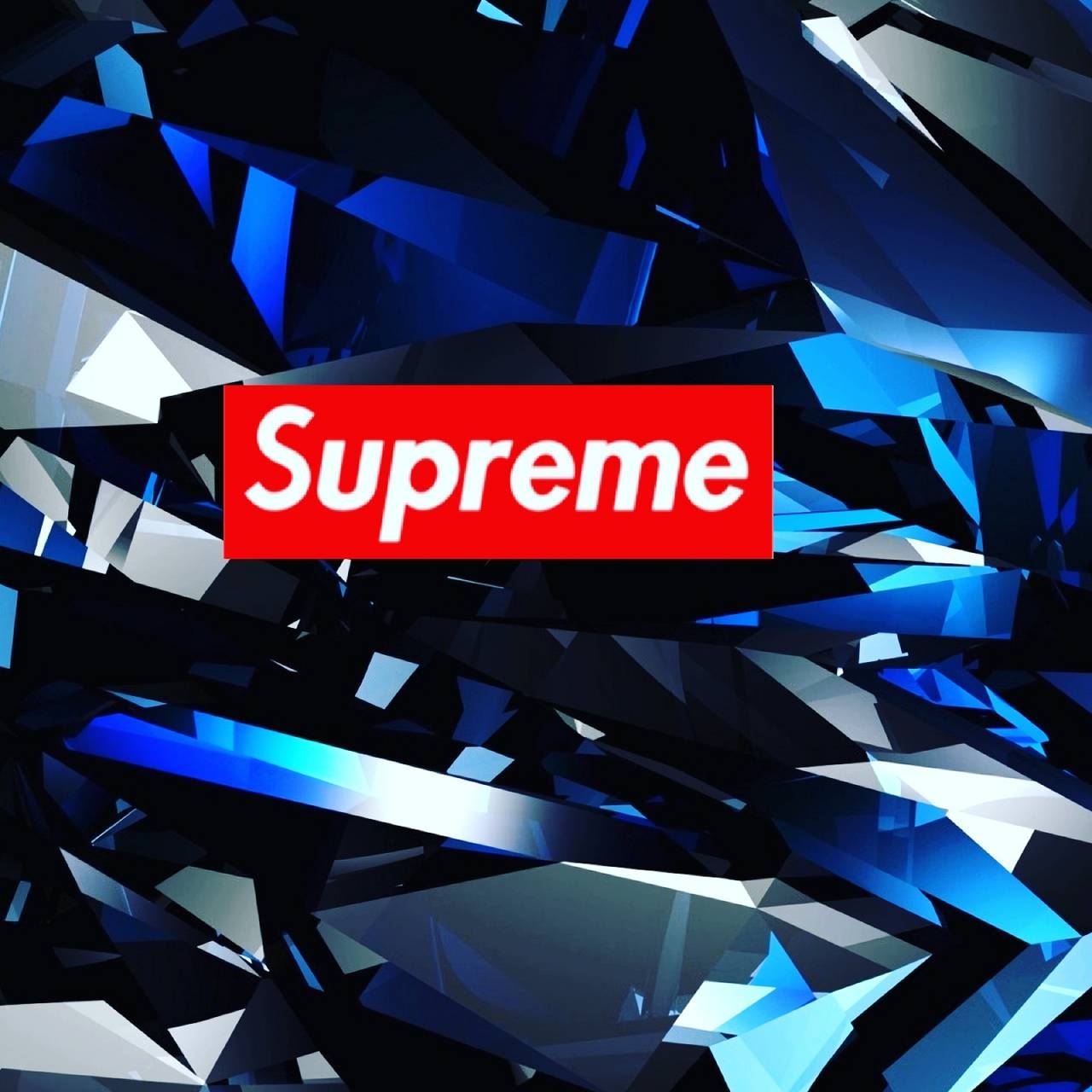 1280x1280 Blue Supreme Wallpaper Free Blue Supreme Background, Phone