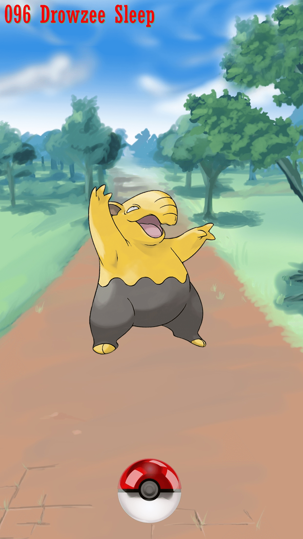 1250x2210 Street Pokeball Drowzee Sleep, Phone