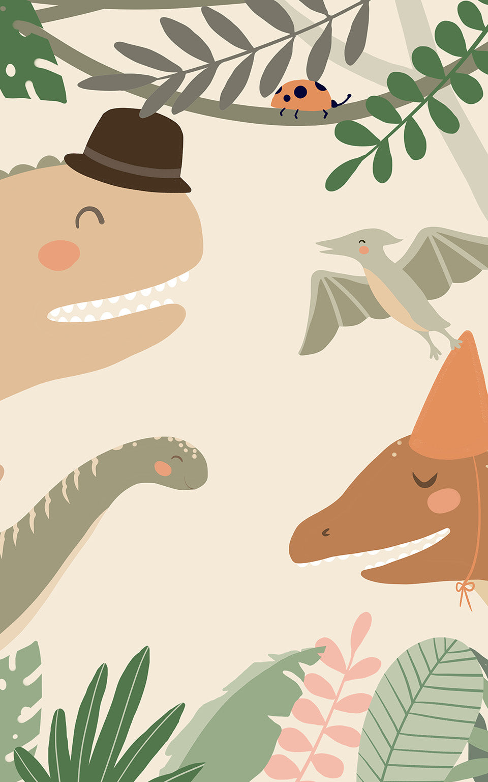 960x1540 Cartoon Dinosaur Wallpaper Ideas for An Adorable Kid's Room, Phone