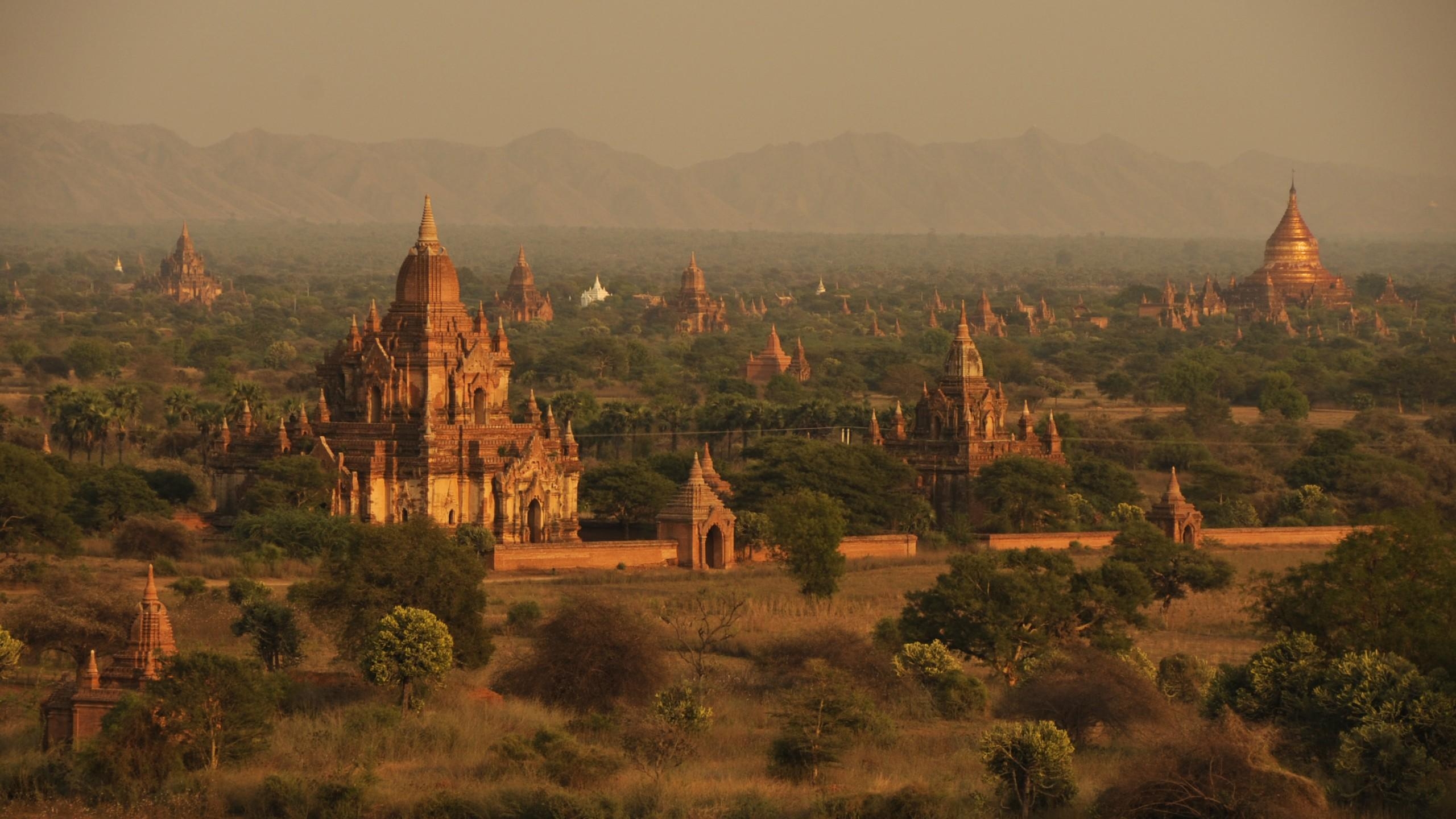 2560x1440 Wallpaper Bagan Temples, Myanmar, travel, tourism, booking, Travel, Desktop