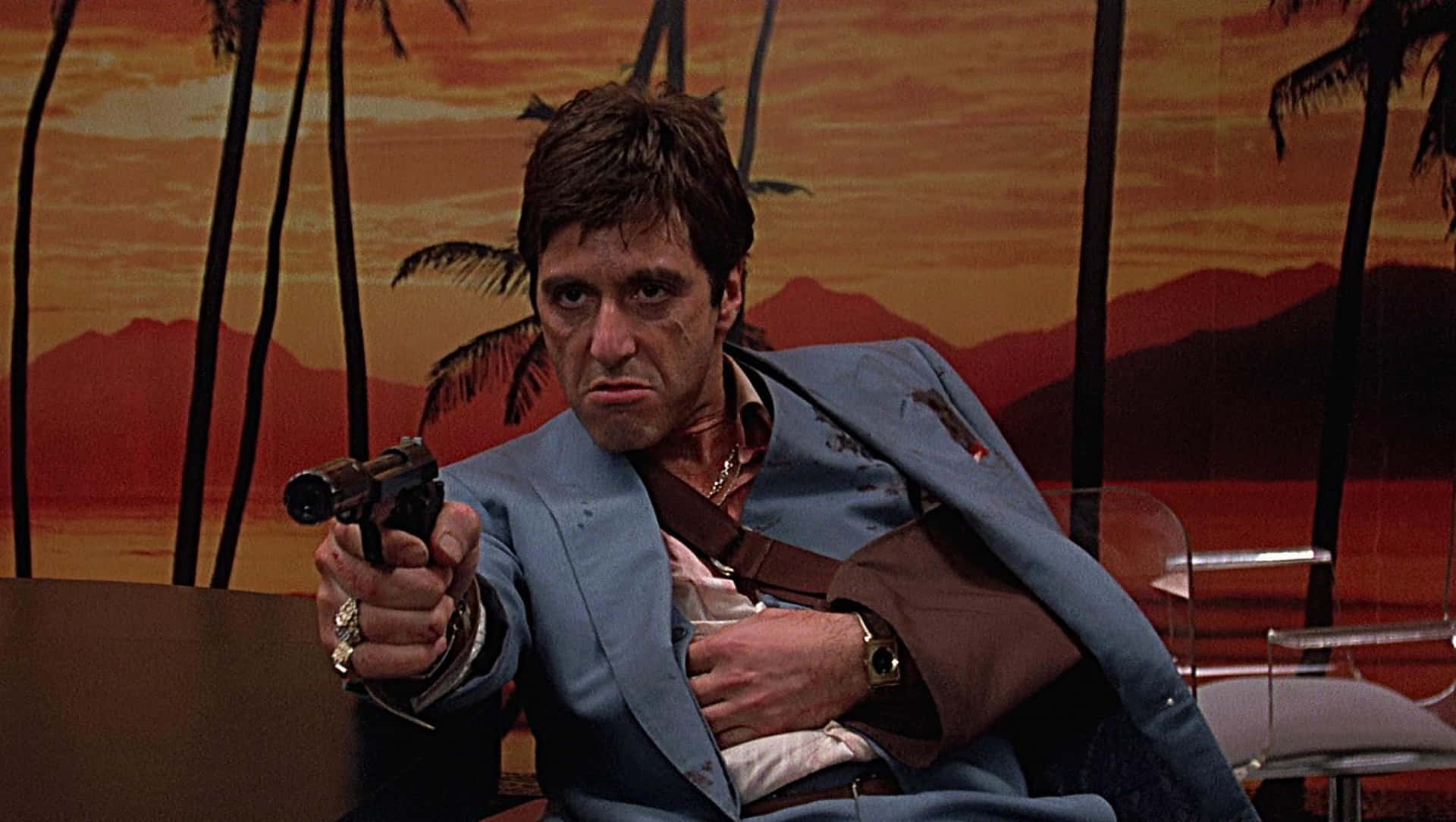 1920x1090 Download Scarface Tony Montana Gunning Wallpaper, Desktop