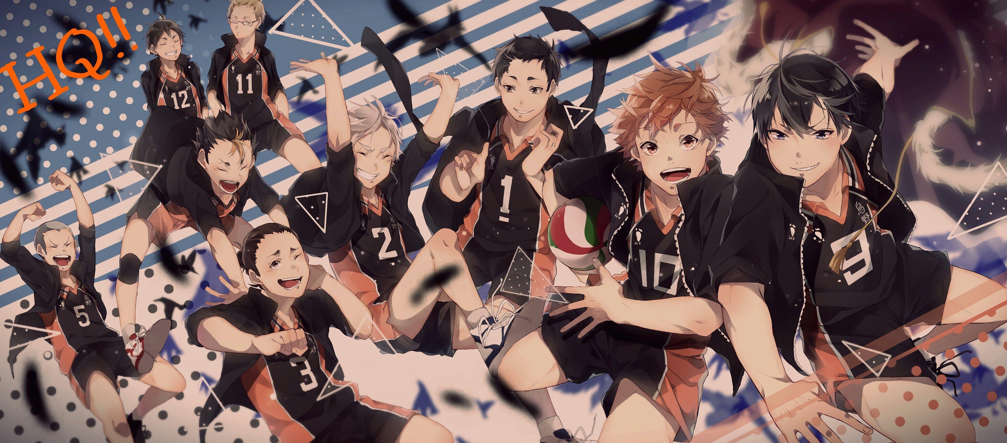 3940x1740 Haikyuu Azumane Asahi Yamaguchi Tadashi Nishinoya Yuu Tsukishima Kei, Dual Screen