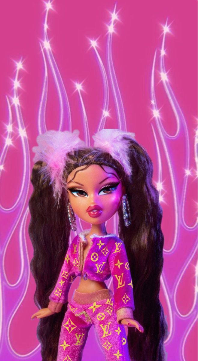 660x1200 Download Bratz Dolls Pink Louis Vuitton Wallpaper, Phone