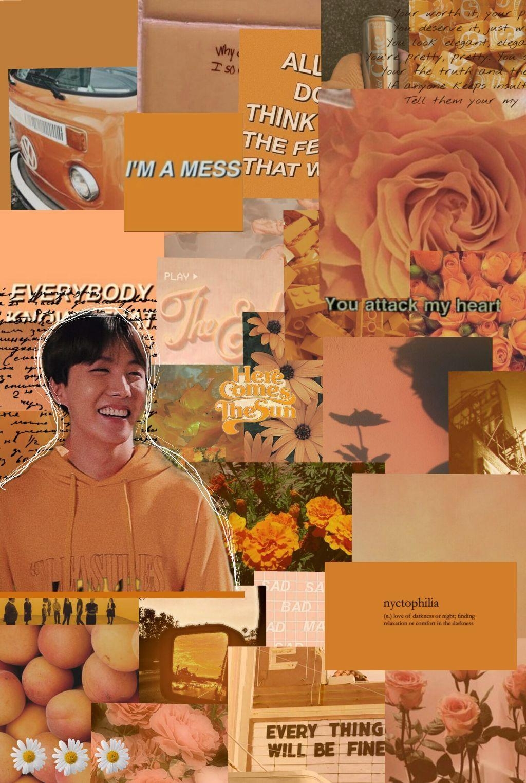 1030x1530 Orange BTS Aesthetic Wallpaper Free Orange BTS, Phone