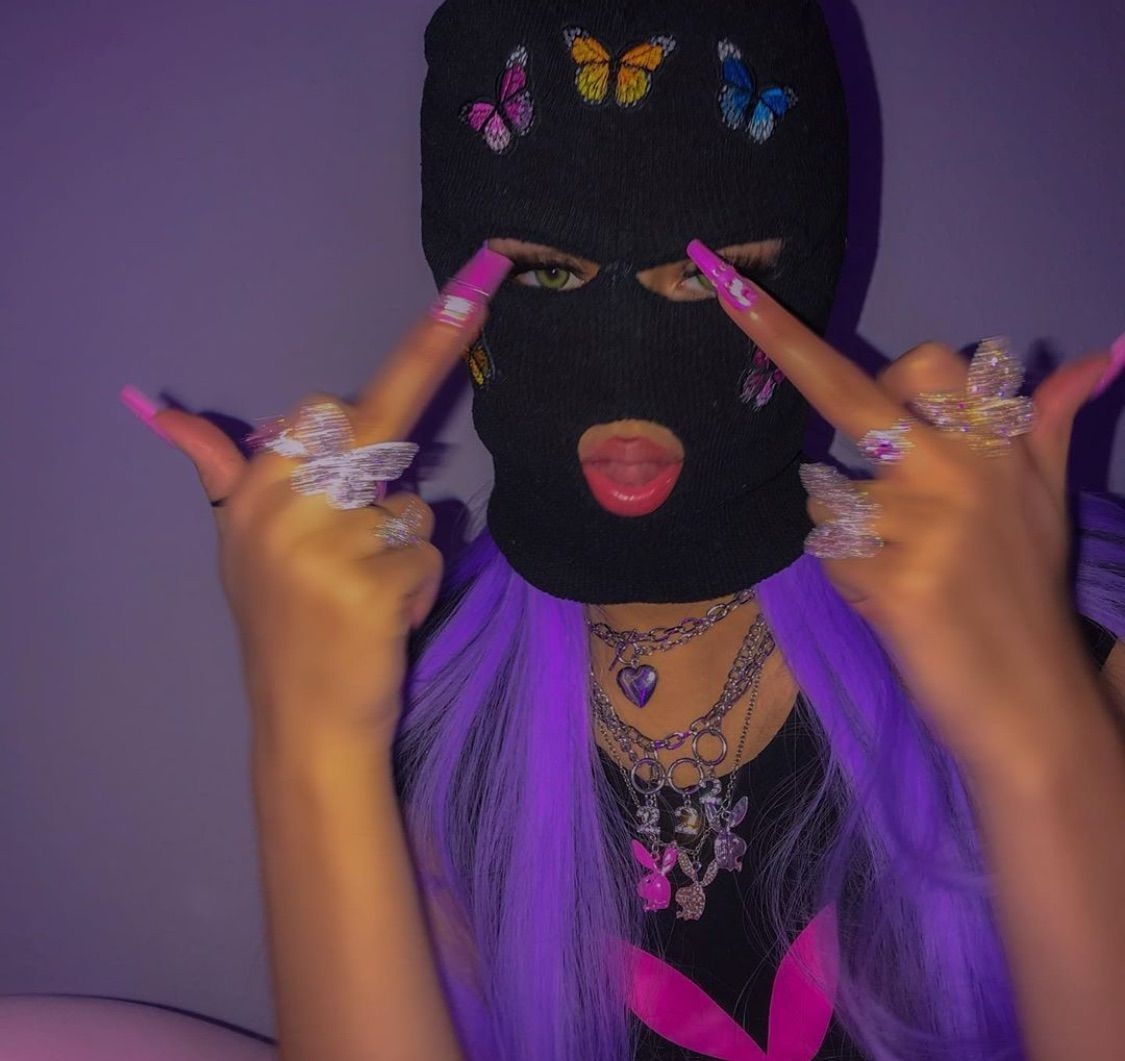 1130x1070 Easy Ski Mask Baddie ideas. ski mask, girl gang aesthetic, bad girl wallpaper, Desktop