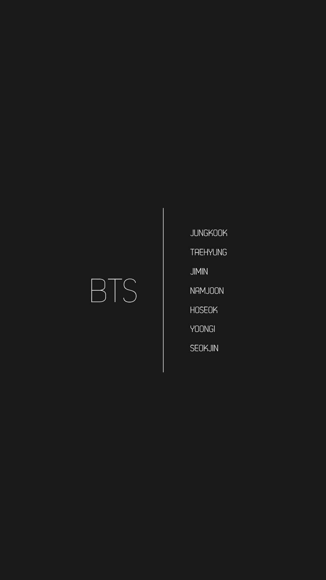 1080x1920 Download Member Names BTS Black, Phone