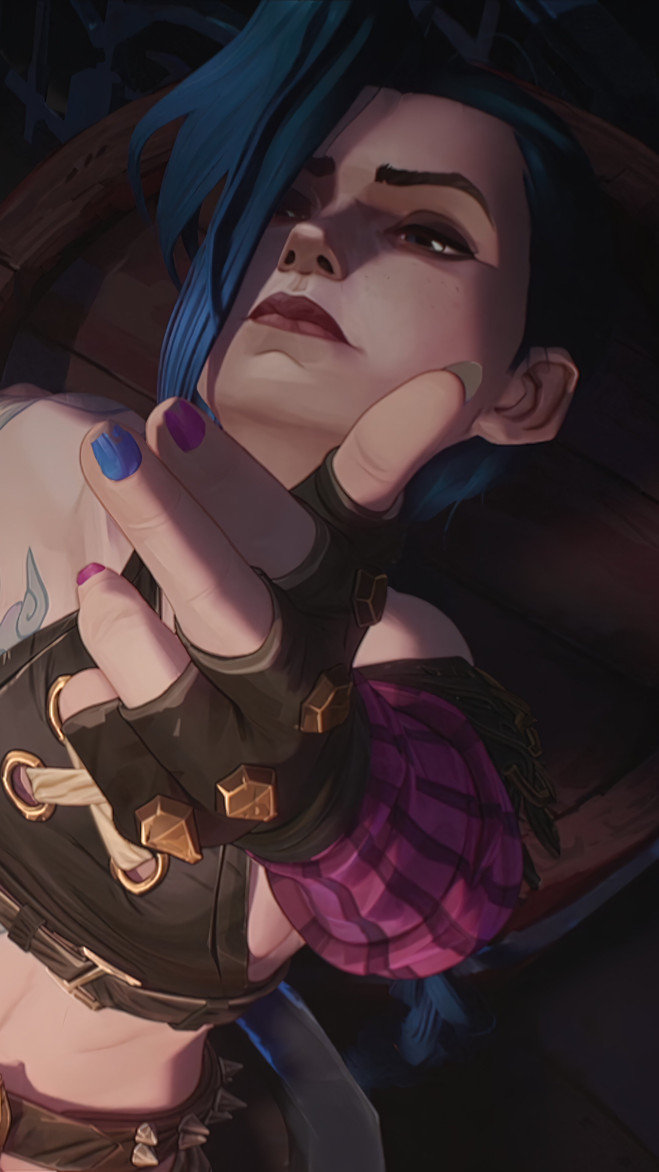 2160x3840 Arcane Jinx Finger Gun Phone iPhone 4K Wallpaper free Download, Phone