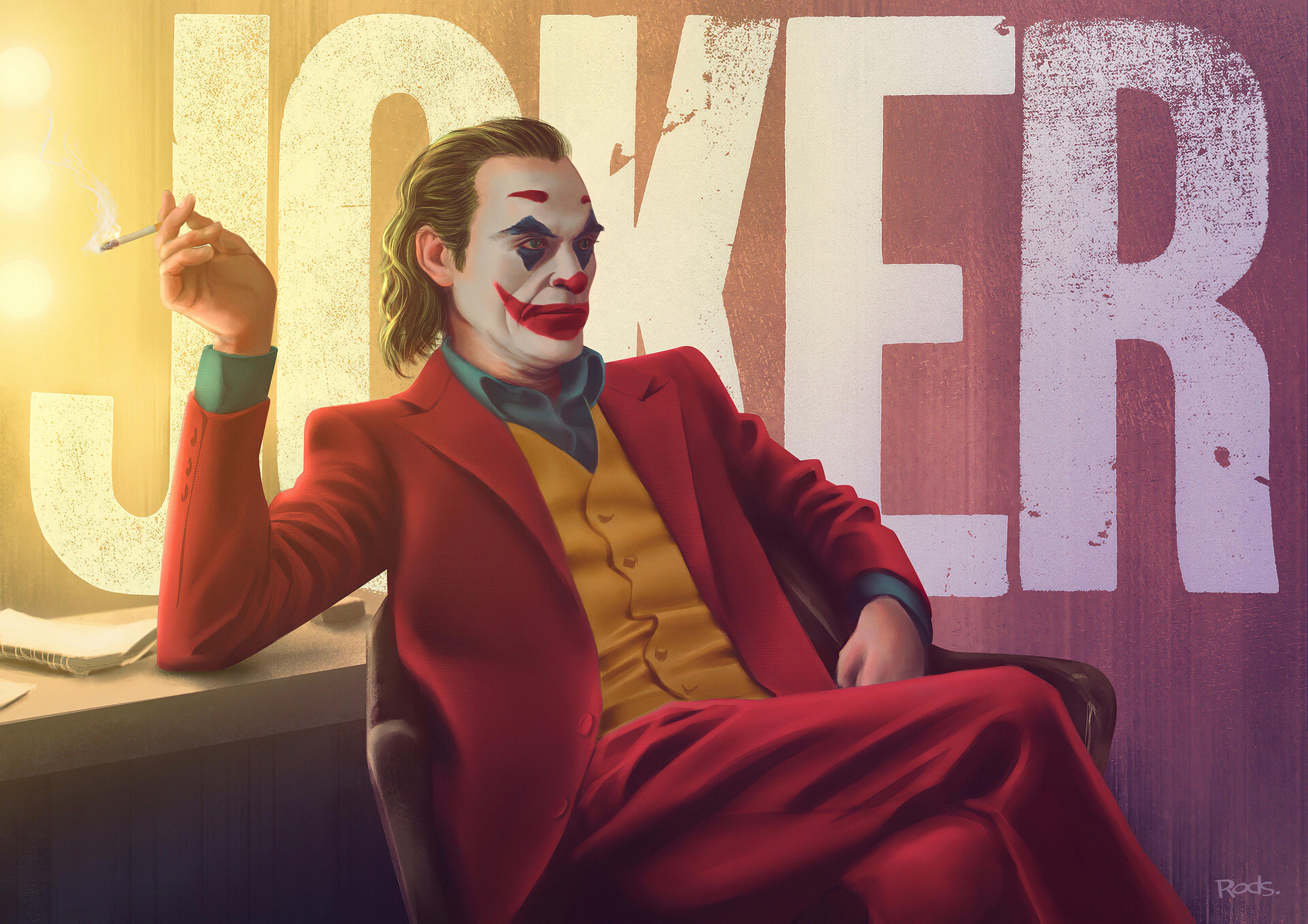 3840x2720 Wallpaper 4k Joker Smoking art Joker Smoking wallpaper HD 4k, Desktop